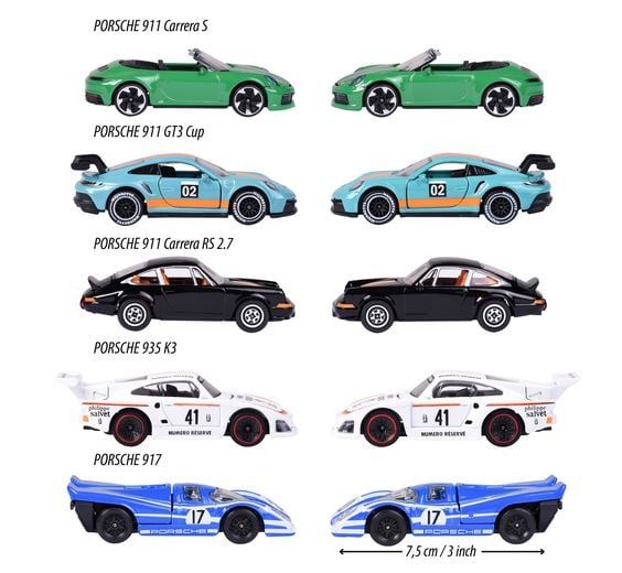 212053172 Xe Mô Hình MAJORETTE Porsche 5 Pieces Giftpack