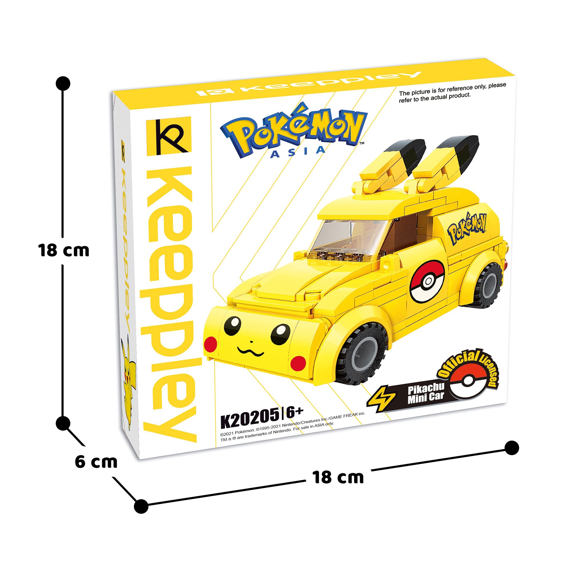 Đồ Chơi Lắp Ráp KEEPPLEY Pokemon Pikachu Mini Car K20205