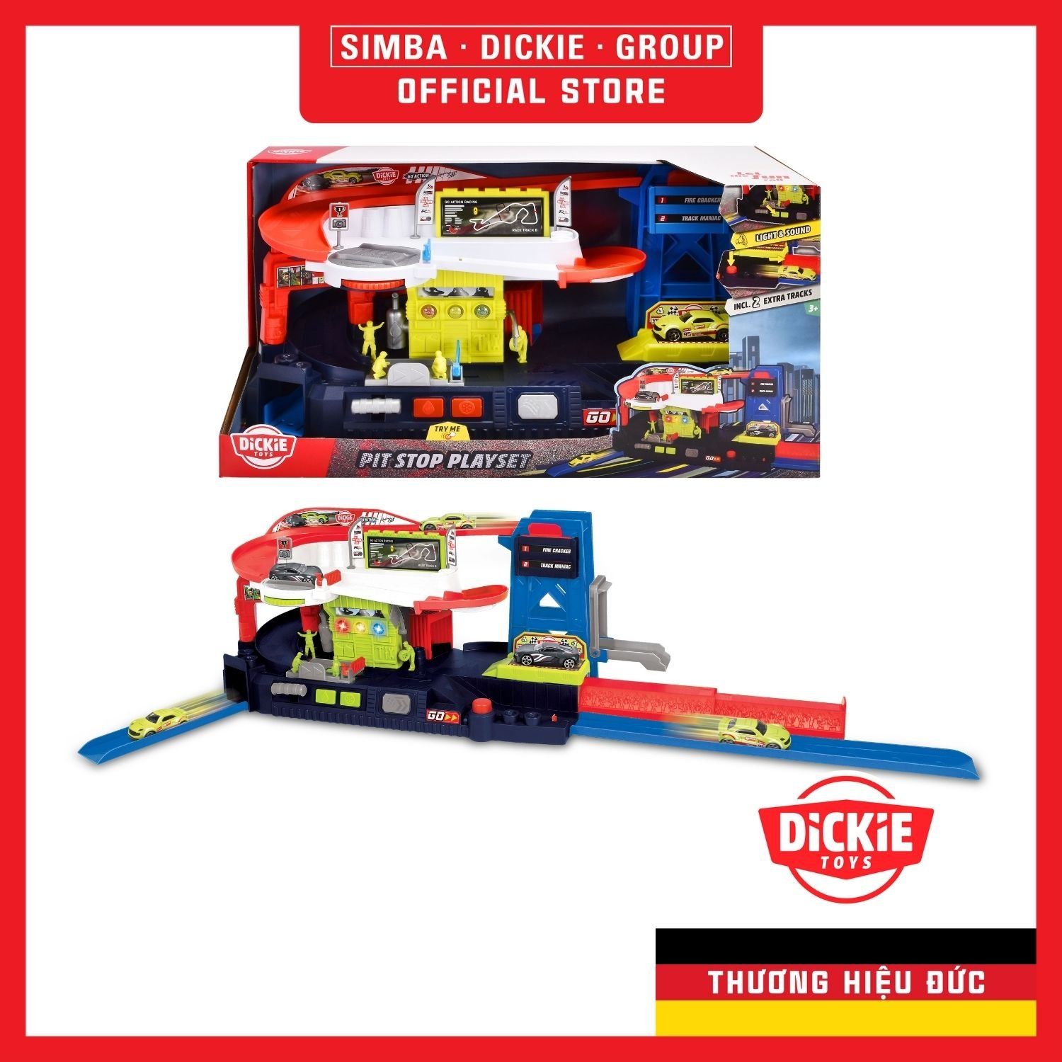 Bộ Đồ Chơi Trạm Dừng Xe DICKIE TOYS Pit Stop Playset 203338001