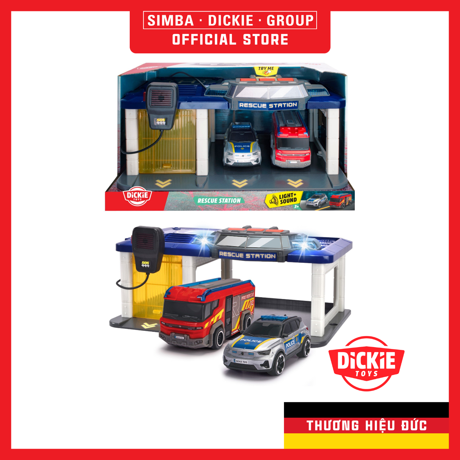 203716026038 Đồ Chơi Trạm Cứu Hộ Kèm Bộ Đàm DICKIE TOYS Rescue Station