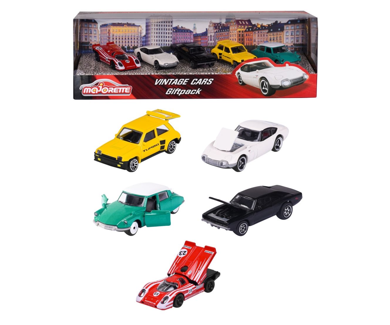 212052013 Bộ 5 Xe Mô Hình MAJORETTE Vintage 5 Pieces Giftpack