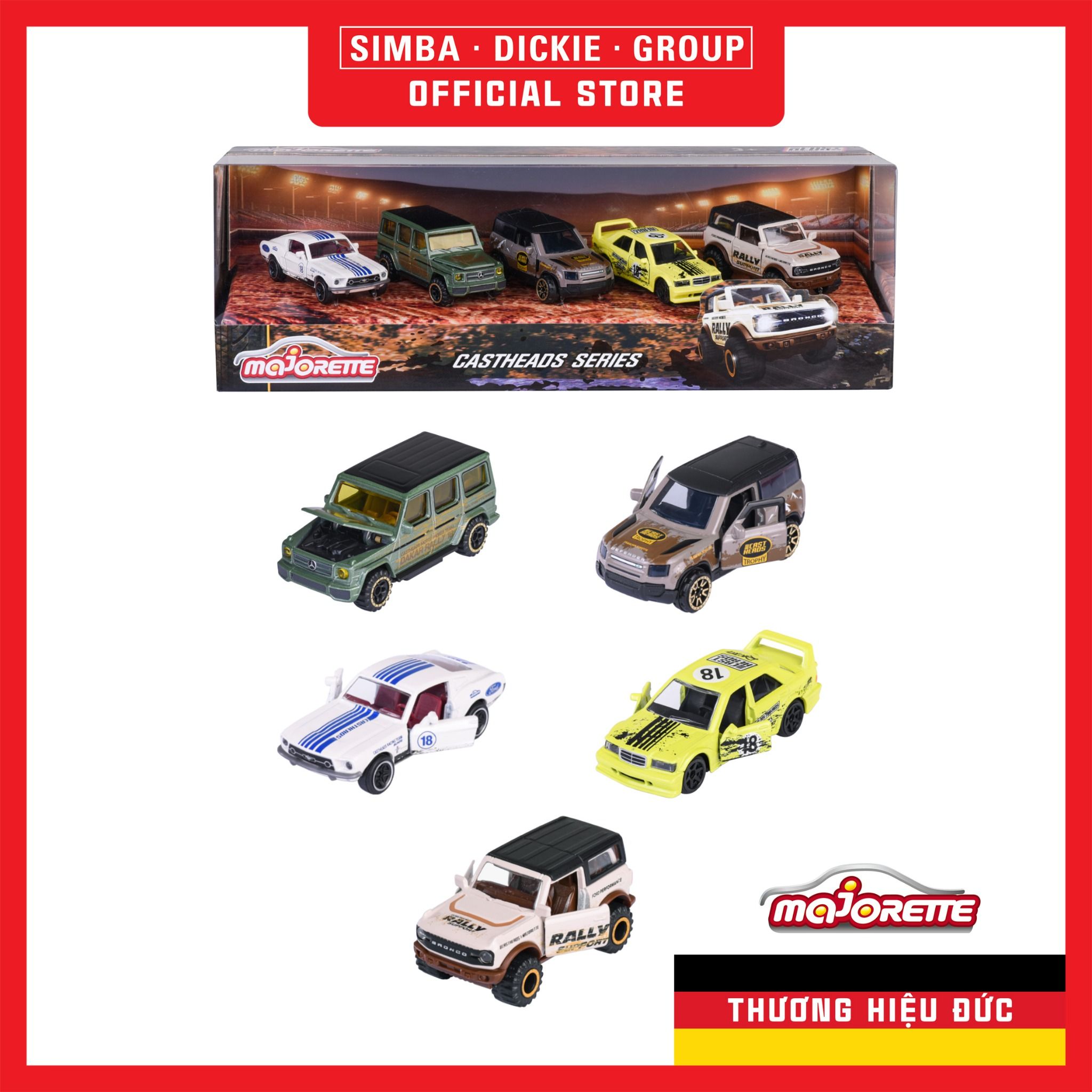 212054211 Bộ 5 Xe Mô Hình MAJORETTE CastHeads Series 5 Pieces Giftpack