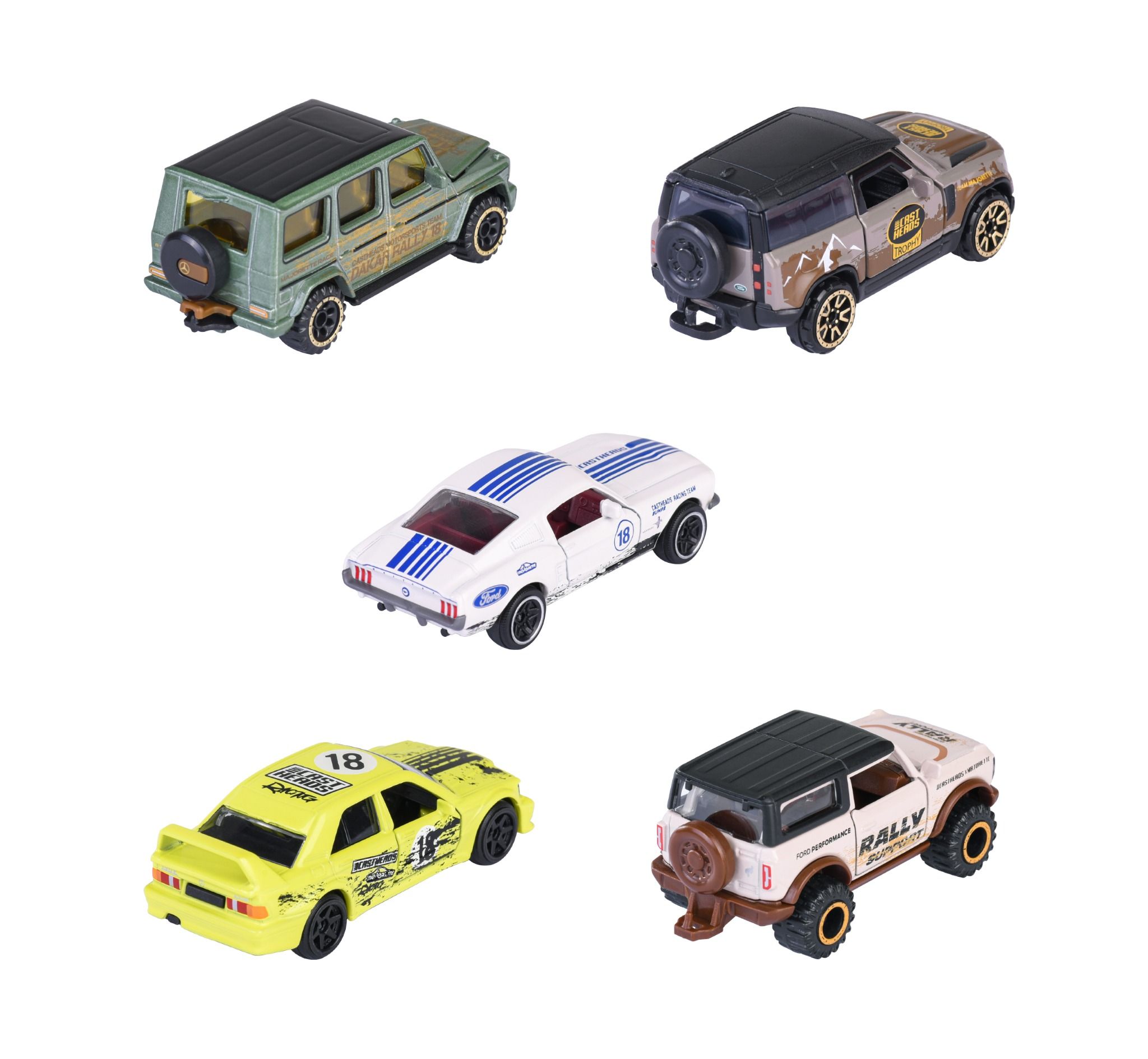 212054211 Bộ 5 Xe Mô Hình MAJORETTE CastHeads Series 5 Pieces Giftpack