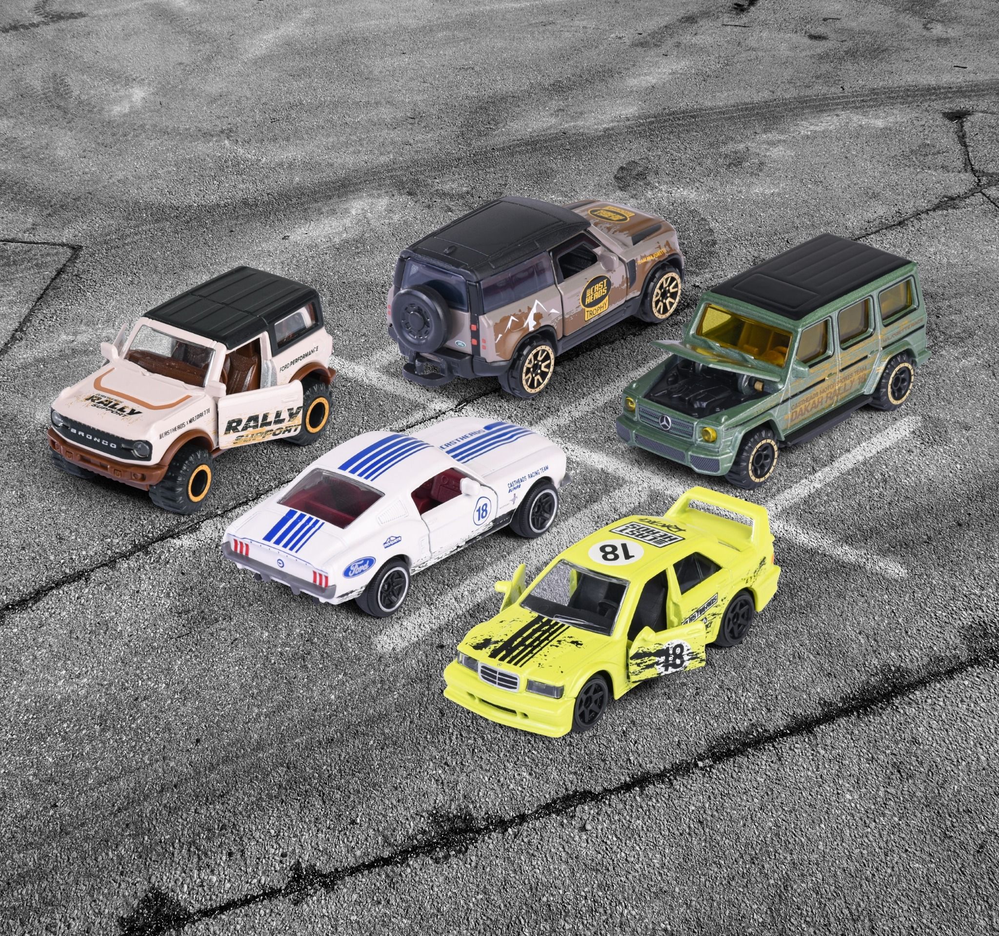 212054211 Bộ 5 Xe Mô Hình MAJORETTE CastHeads Series 5 Pieces Giftpack