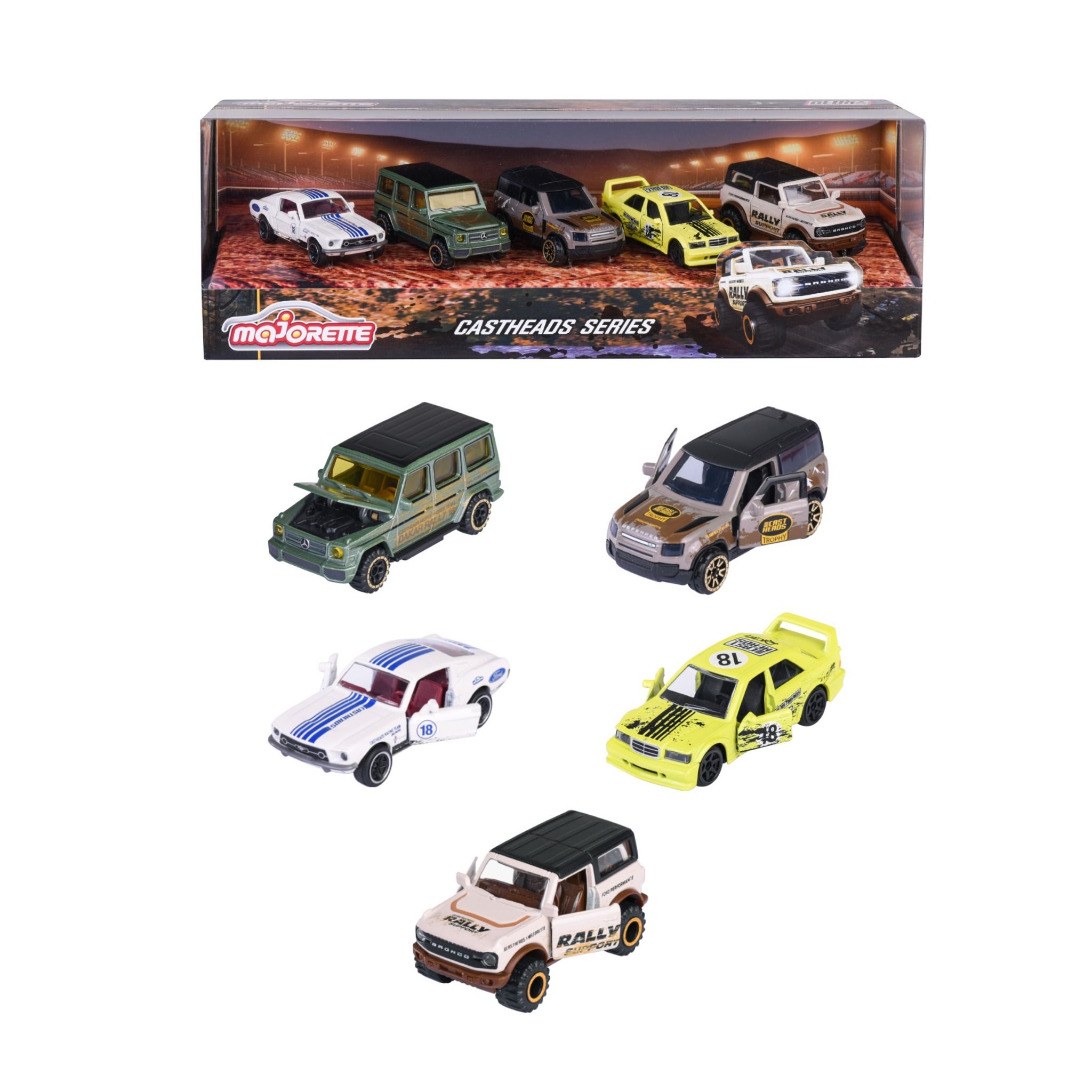 212054211 Bộ 5 Xe Mô Hình MAJORETTE CastHeads Series 5 Pieces Giftpack