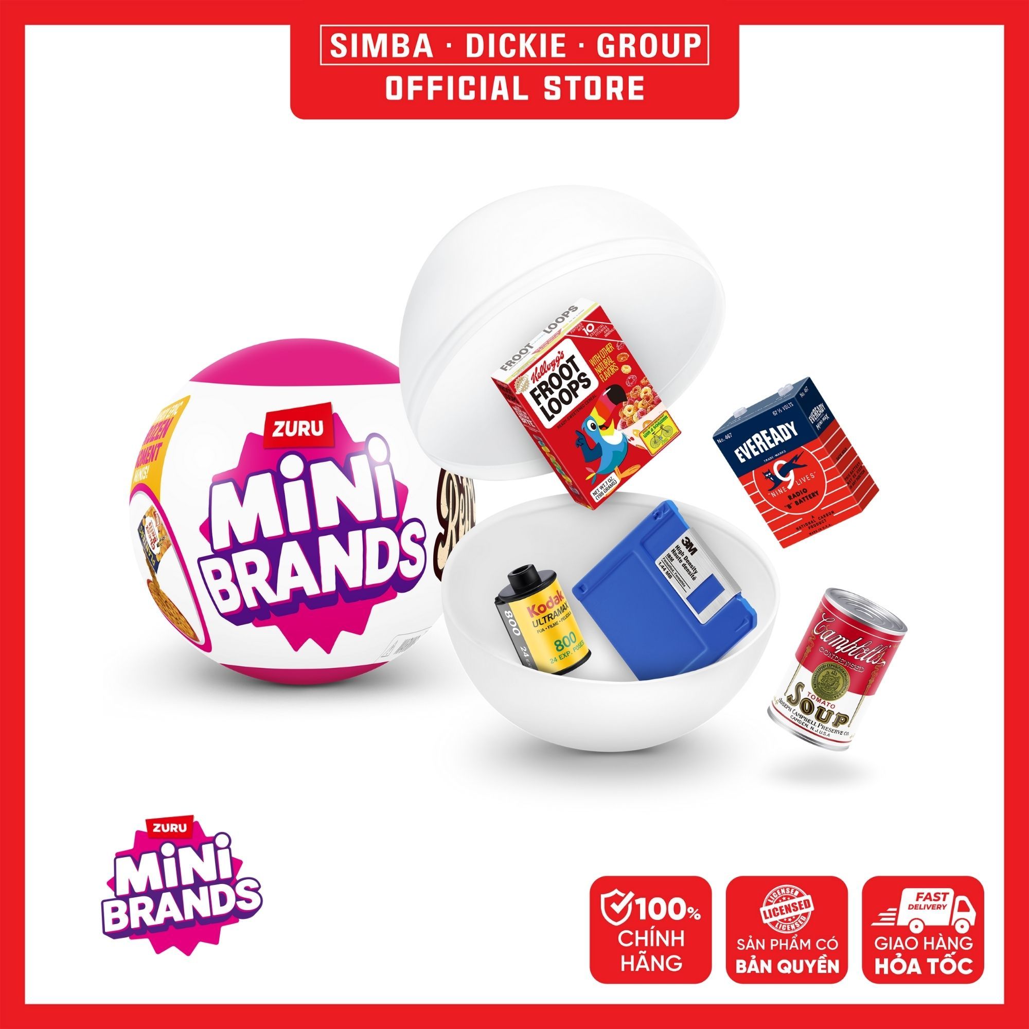 Đồ Chơi Sưu Tầm ZURU TOYS Mini Brands Retro Grocery 77802 - Simba Toys Vietnam