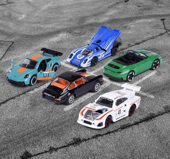 212053172 Xe Mô Hình MAJORETTE Porsche 5 Pieces Giftpack