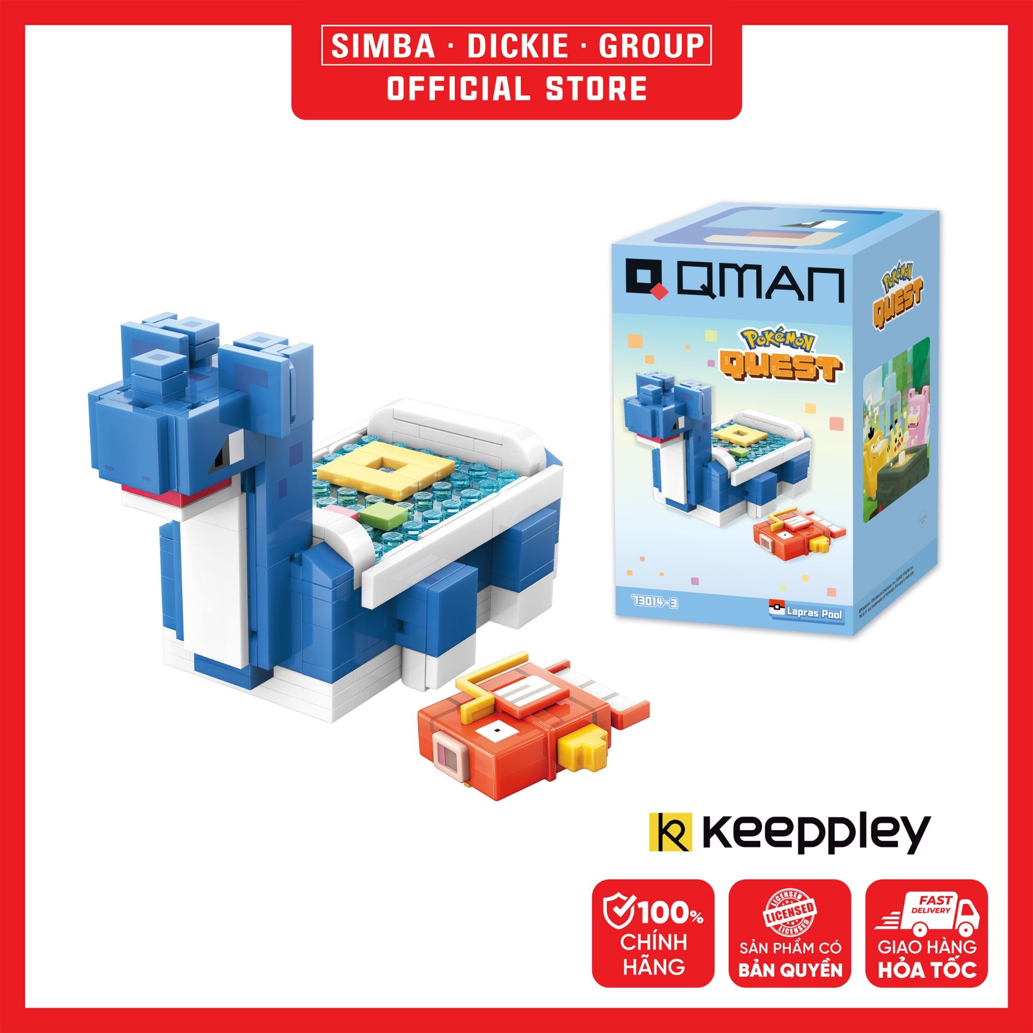 Đồ Chơi Lắp Ráp KEEPPLEY Pokemon Quest - Play Series Laplace Pool 73014-3