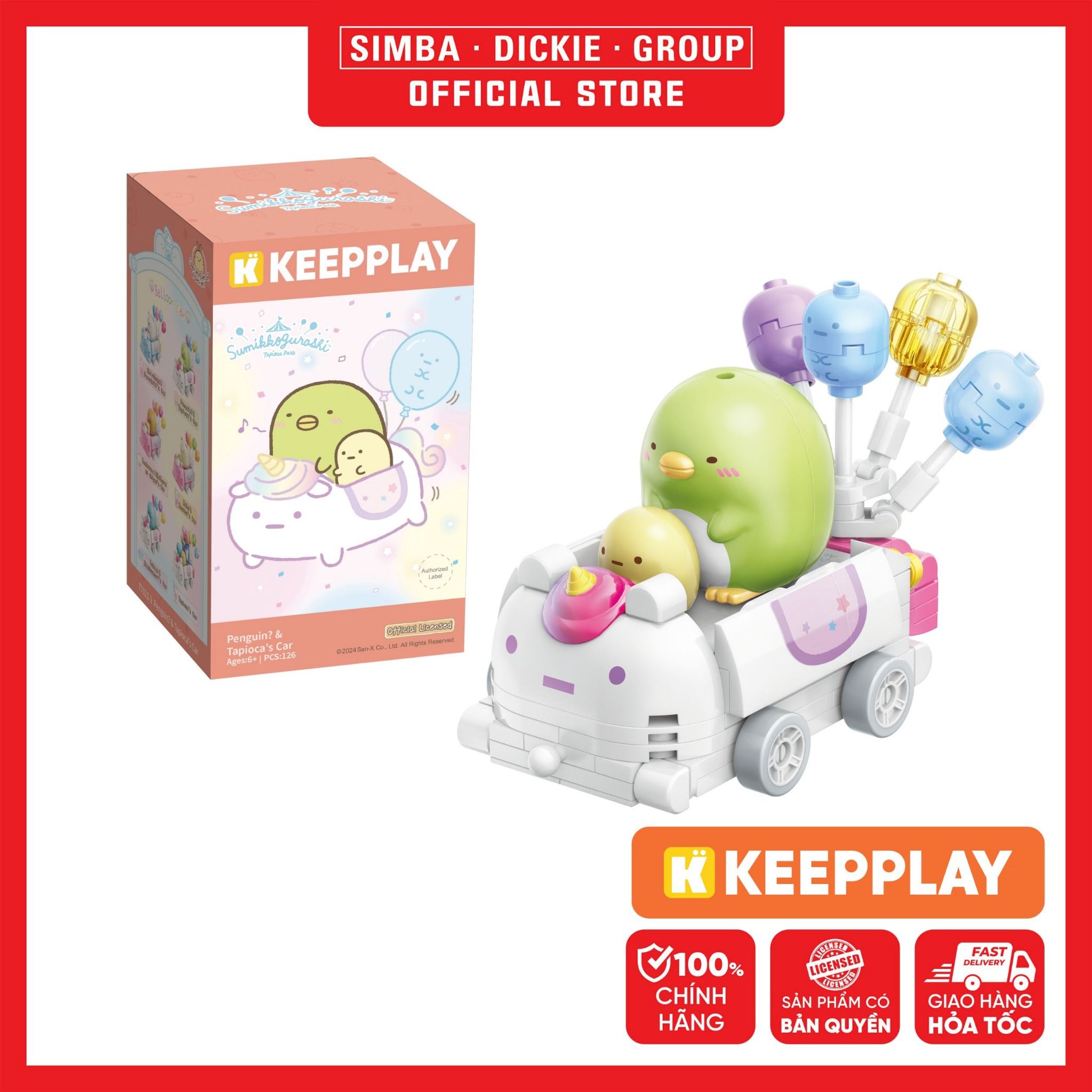Đồ Chơi Lắp Ráp Keepplay Sumikko Balloon Car 77021 - Simba Toys Vietnam