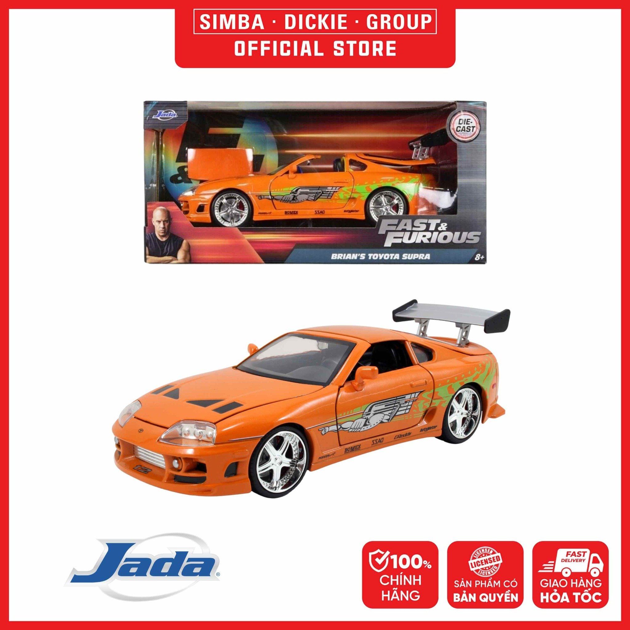 Đồ Chơi Xe Mô Hình JADA TOYS Fast & Furious 1995 Toyota Supra-Orange 1:24 97168 - Simba Toys Vietnam