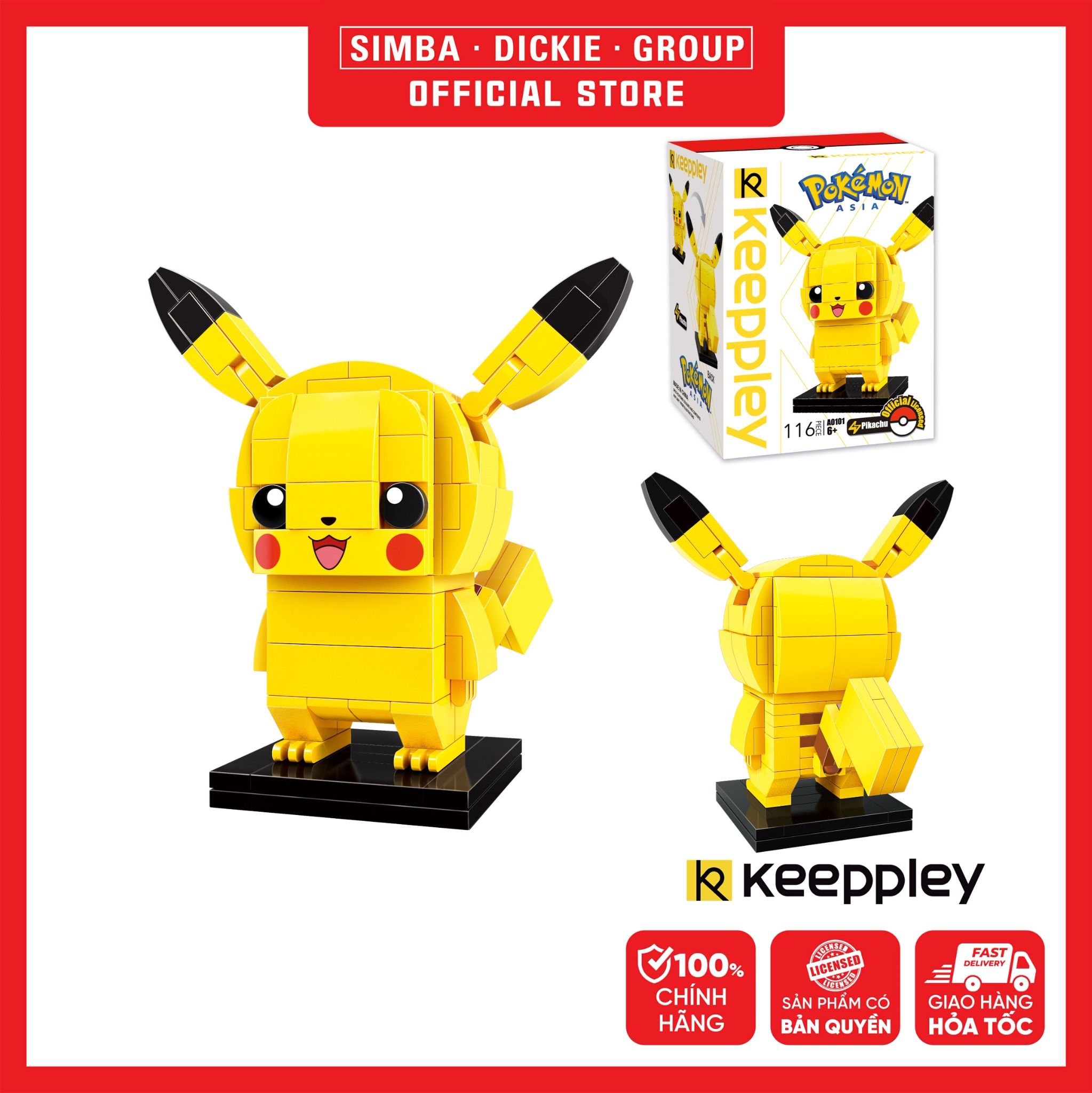 Đồ Chơi Lắp Ráp KEEPPLEY Pokemon Kuppy-Pikachu A0101