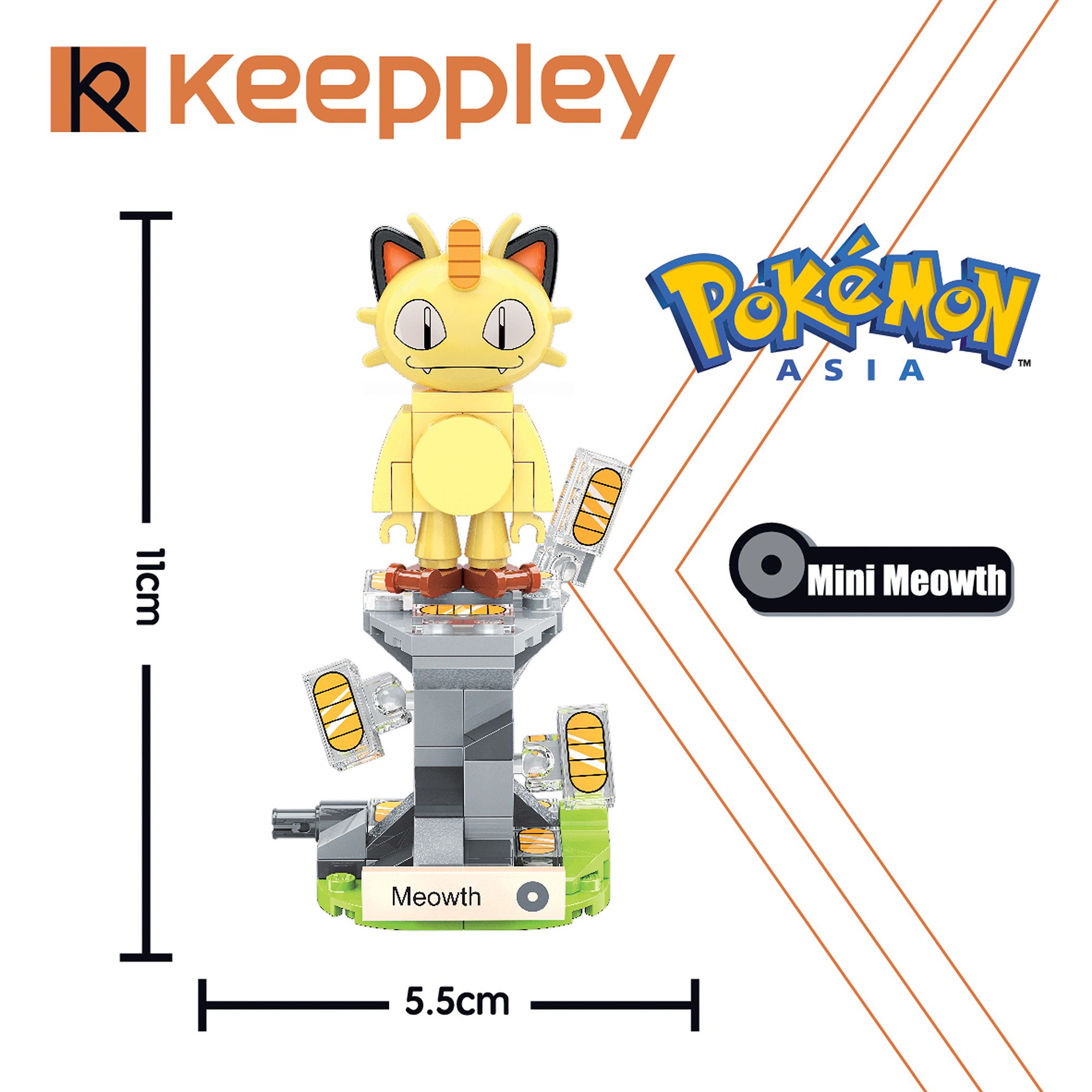 Đồ Chơi Lắp Ráp KEEPPLEY Pokemon Mini Meowth B0103