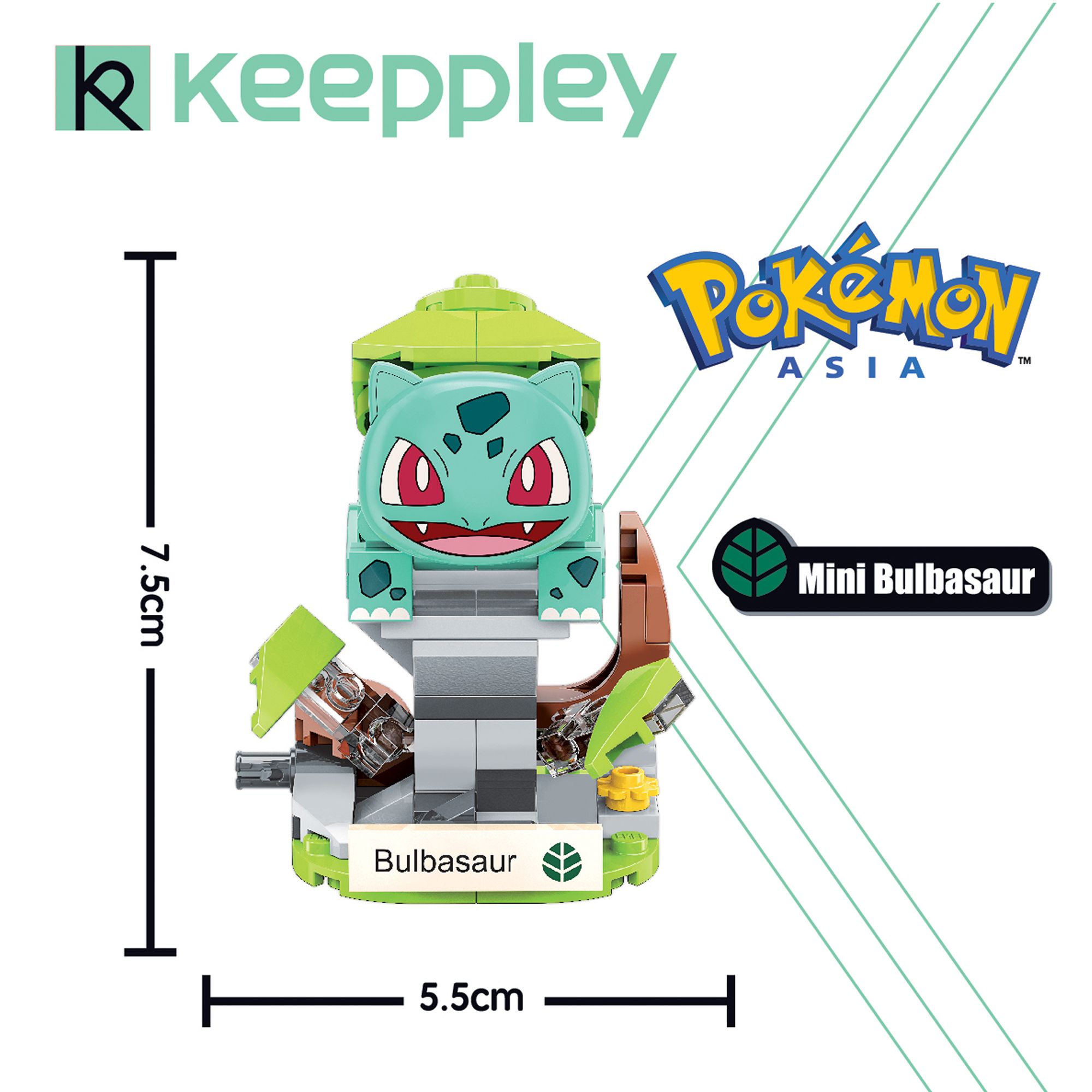 Đồ Chơi Lắp Ráp KEEPPLEY Pokemon Mini Bulbasaur B0104
