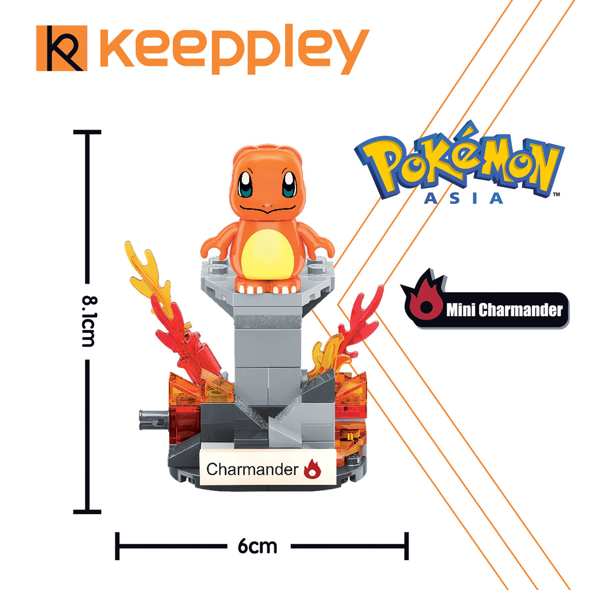 Đồ Chơi Lắp Ráp KEEPPLEY Pokemon Mini Charmander B0105