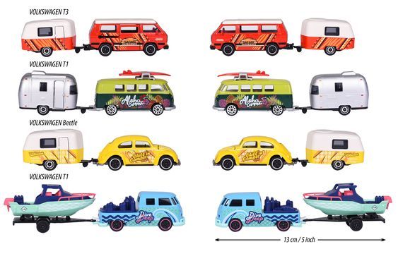 212055007 Xe Mô Hình MAJORETTE VW The Originals Trailer