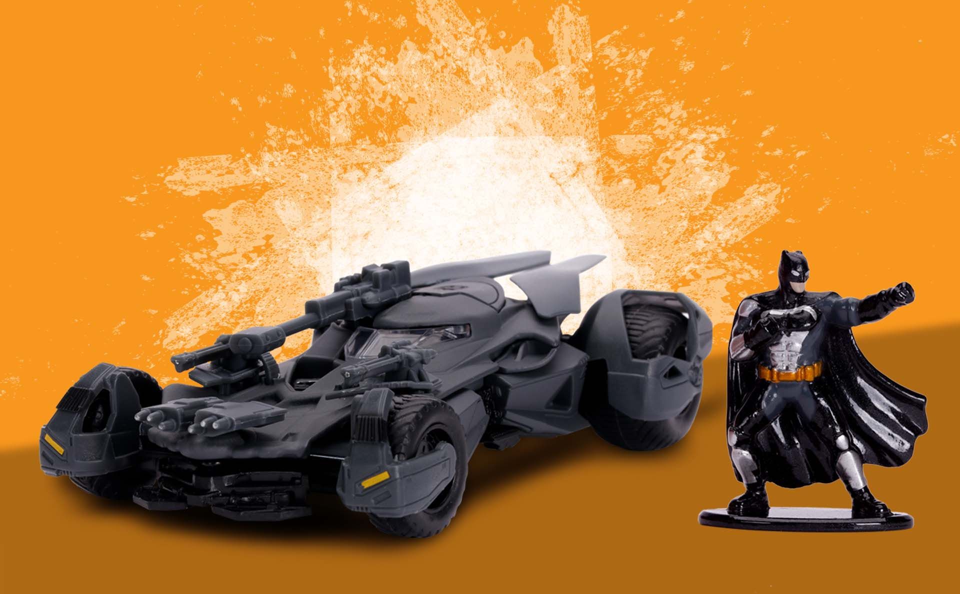 Đồ Chơi Xe Mô Hình JADA TOYS DC Comics Batman Justice League Batmobile & Batman Figure 1:32 Diecast Toys 31706