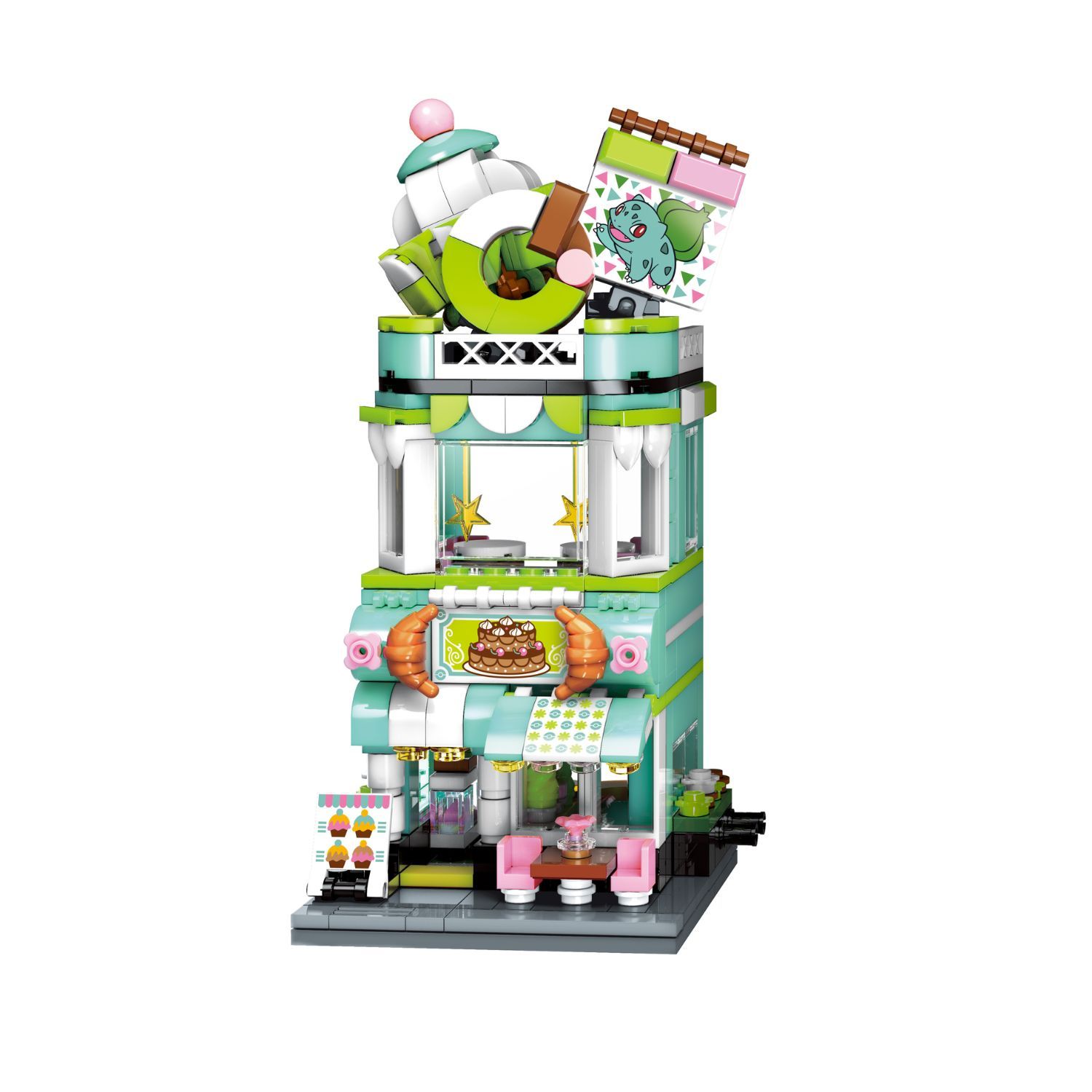Đồ Chơi Lắp Ráp KEEPPLEY Pokemon - Bulbasaur Dessert House K20207 Building Block