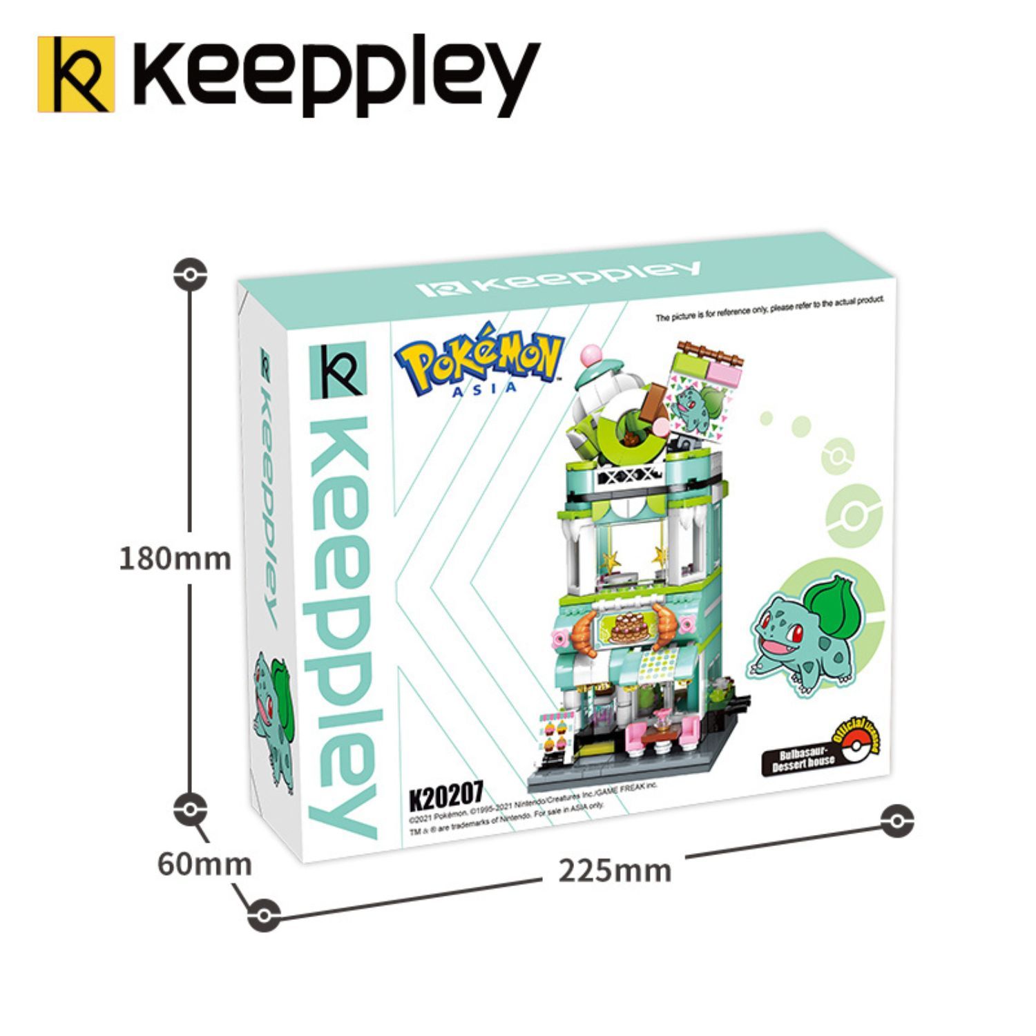 Đồ Chơi Lắp Ráp KEEPPLEY Pokemon - Bulbasaur Dessert House K20207 Building Block