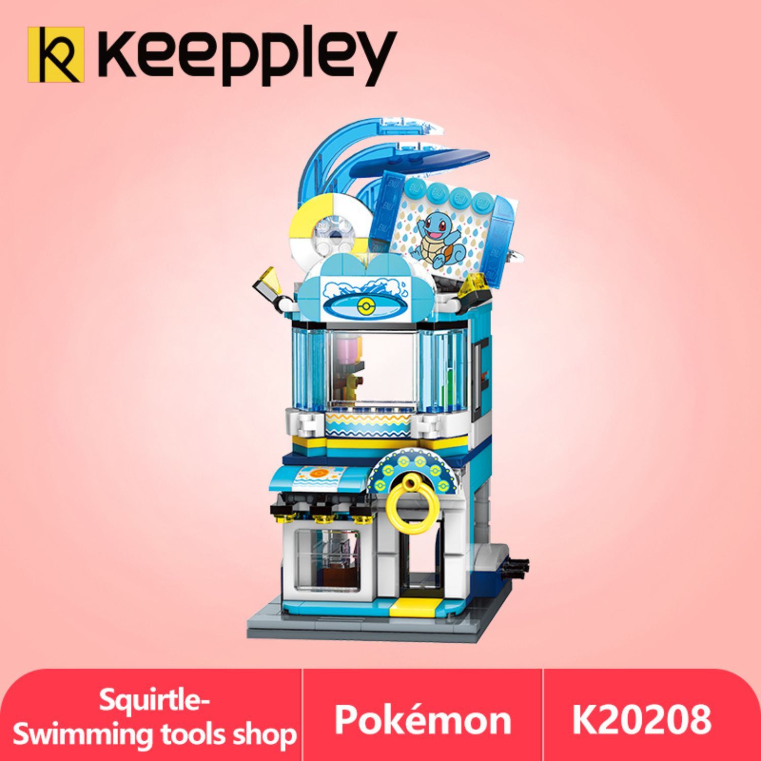 Đồ Chơi Lắp Ráp KEEPPLEY Pokemon - Squirtle Swimming Tools Shop K20208 Building Block