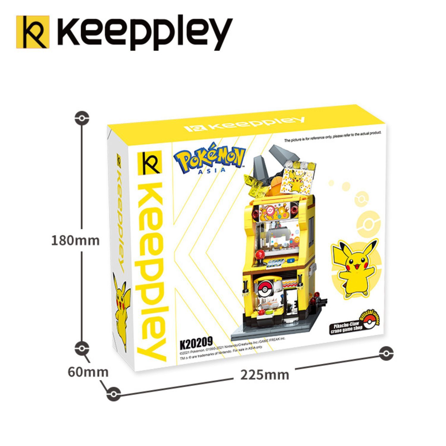 Đồ Chơi Lắp Ráp KEEPPLEY Pokemon - Pikachu Claw Crane Game Shop K20209 Building Block