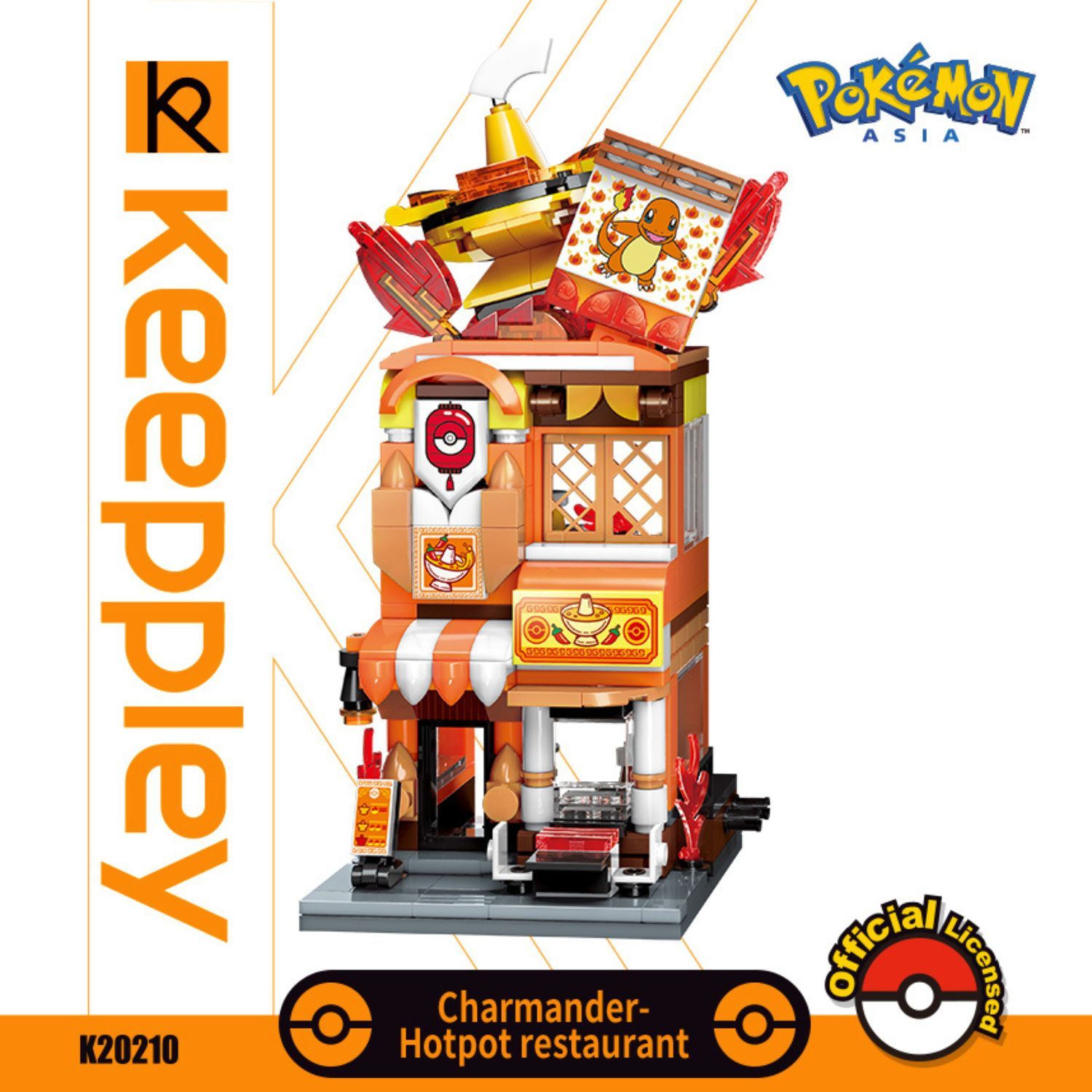 Đồ Chơi Lắp Ráp KEEPPLEY Pokemon - Charmander Hotpot Restaurant K20210 Building Block