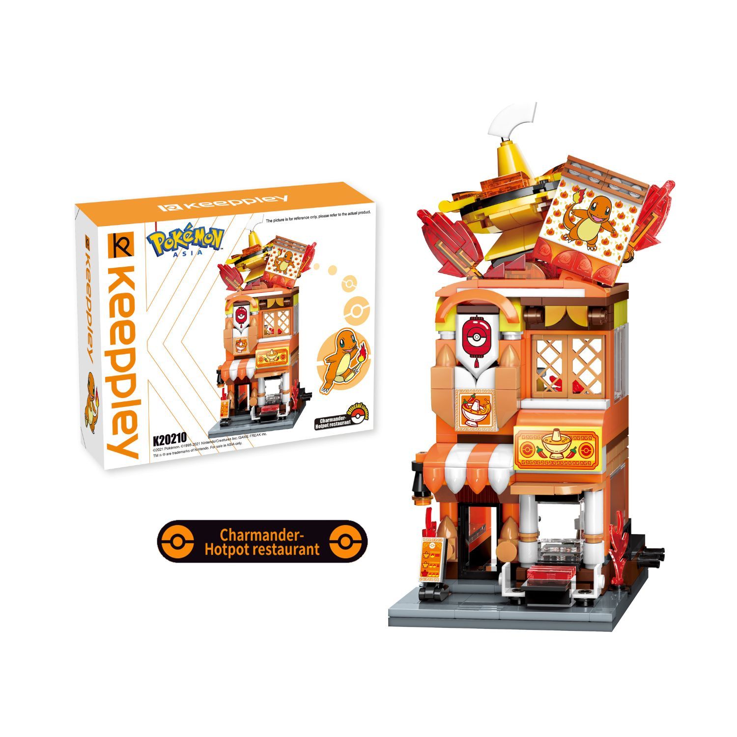 Đồ Chơi Lắp Ráp KEEPPLEY Pokemon - Charmander Hotpot Restaurant K20210 Building Block