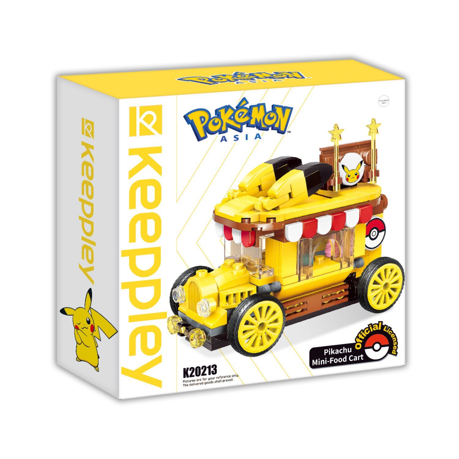 Đồ Chơi Lắp Ráp KEEPPLEY Pokemon Pikachu Mini Food Cart K20213 Building Block