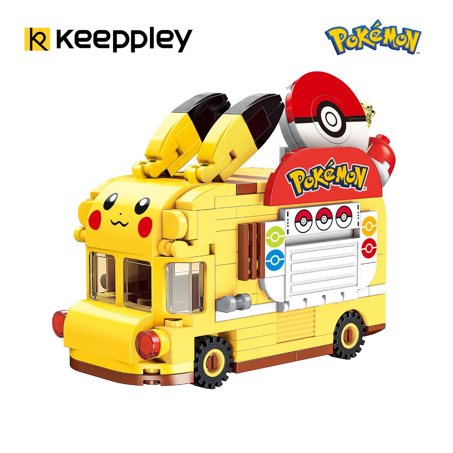 Đồ Chơi Lắp Ráp KEEPPLEY Pokemon - Pikachu Poké Ball Car K20214 Building Block