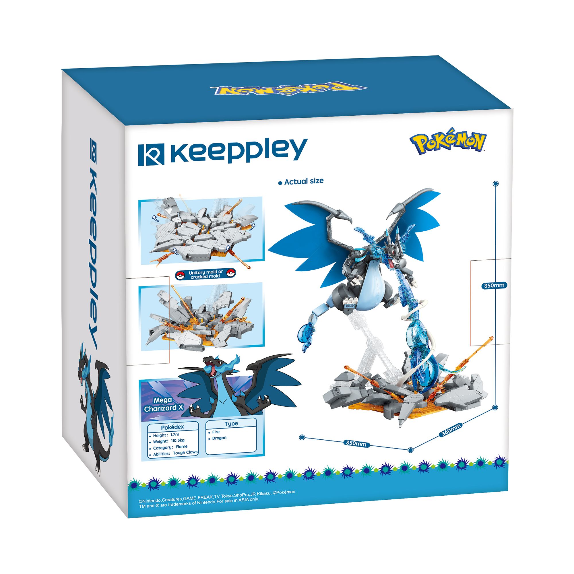 Đồ Chơi Lắp Ráp KEEPPLEY Pokemon Mega Charizard X K20216