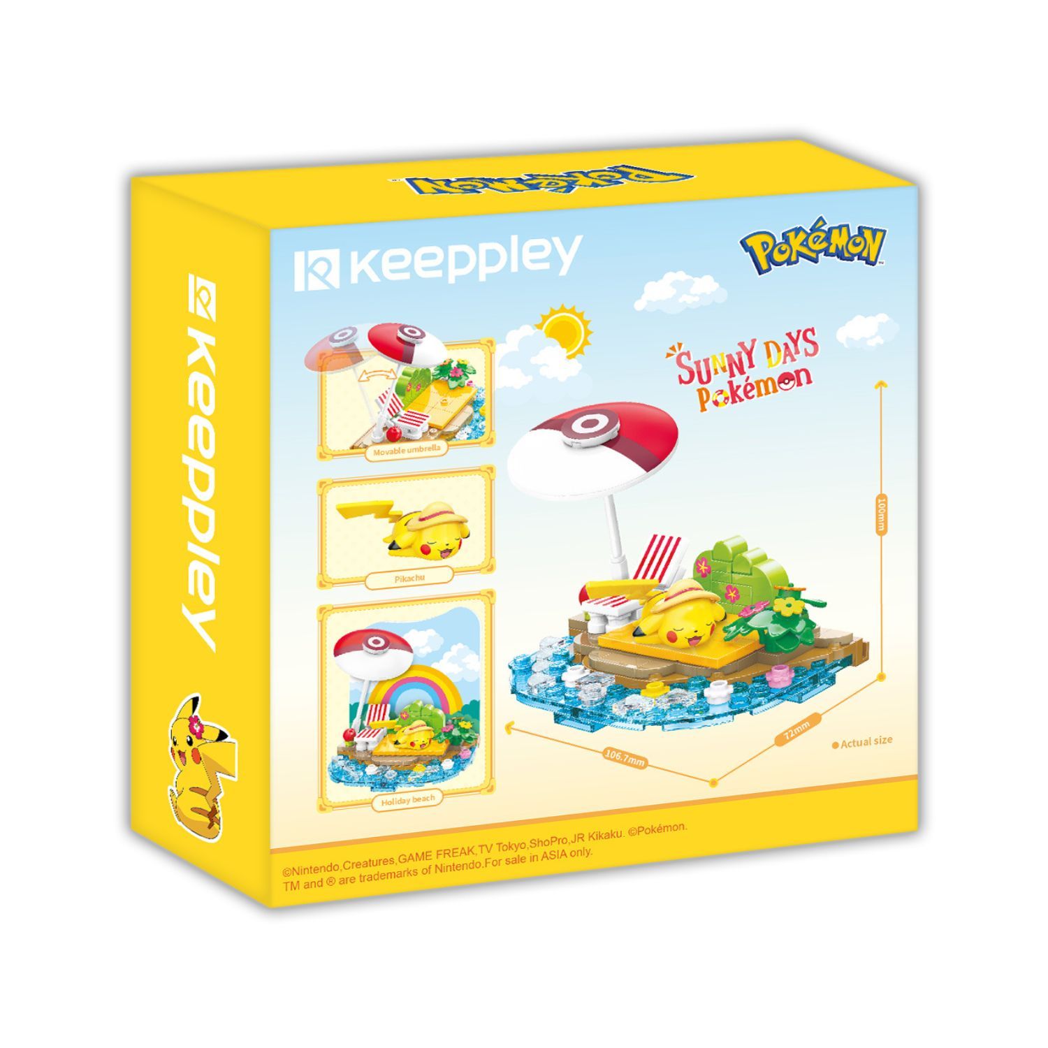 Đồ Chơi Lắp Ráp KEEPPLEY Pokemon - Have a Sunbathing K20222 Building Block