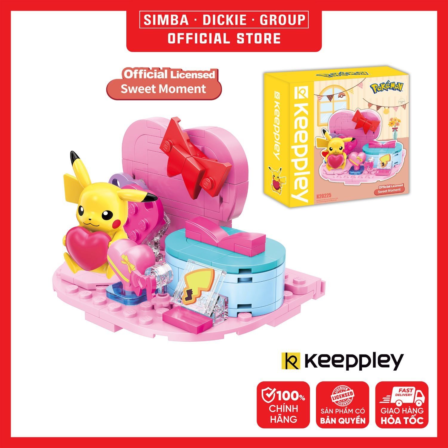 Đồ Chơi Lắp Ráp KEEPPLEY Pokemon - Sweet Moment K20225 Building Block