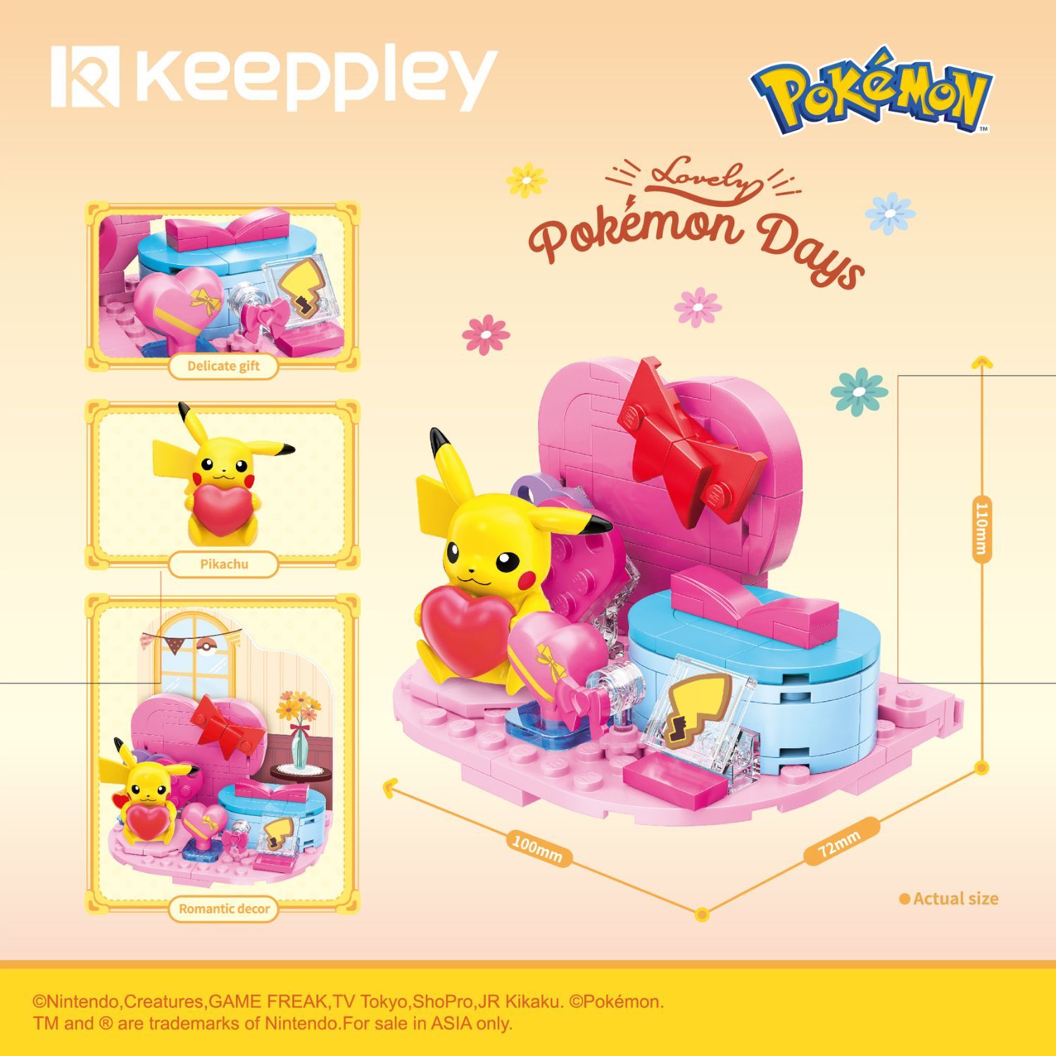 Đồ Chơi Lắp Ráp KEEPPLEY Pokemon - Sweet Moment K20225 Building Block