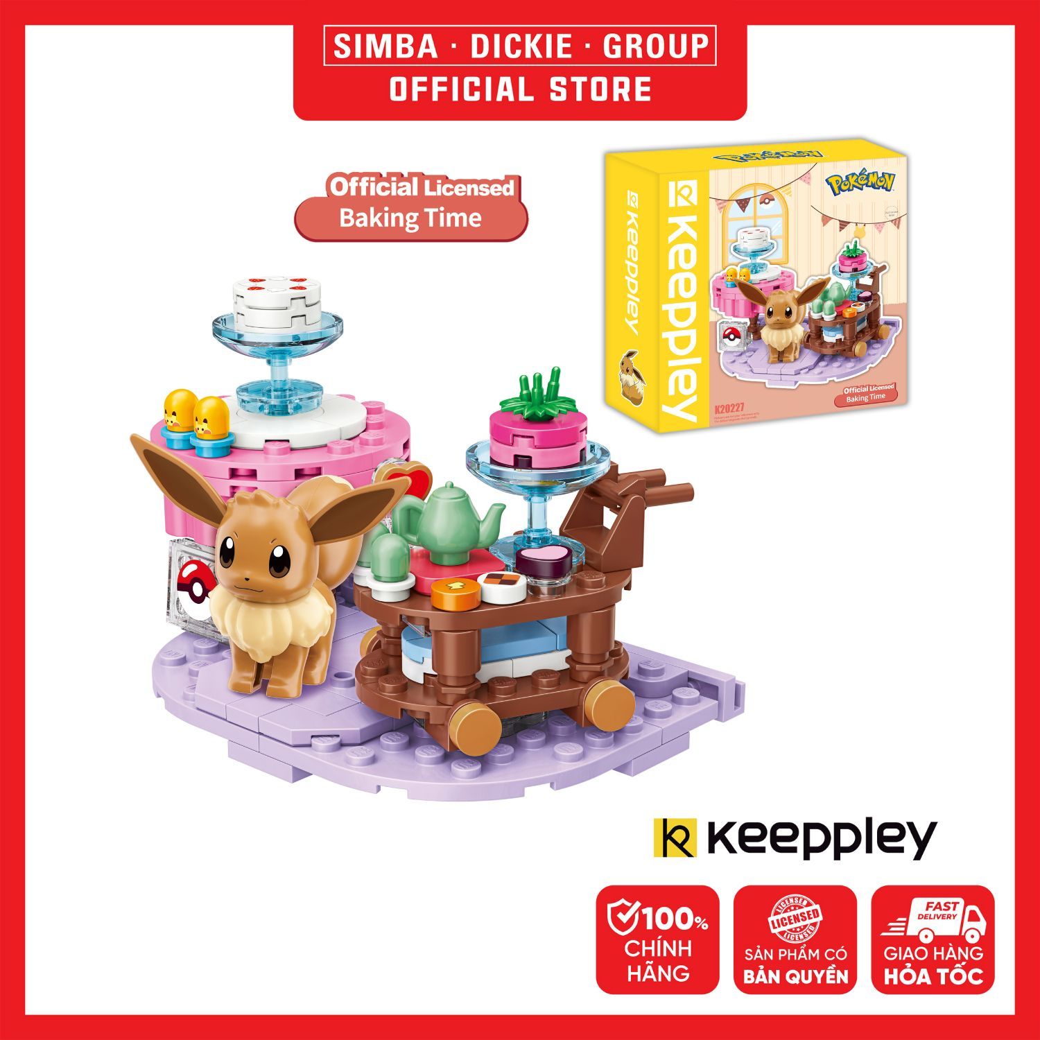 Đồ Chơi Lắp Ráp KEEPPLEY Pokemon - Baking Time K20227 Building Block