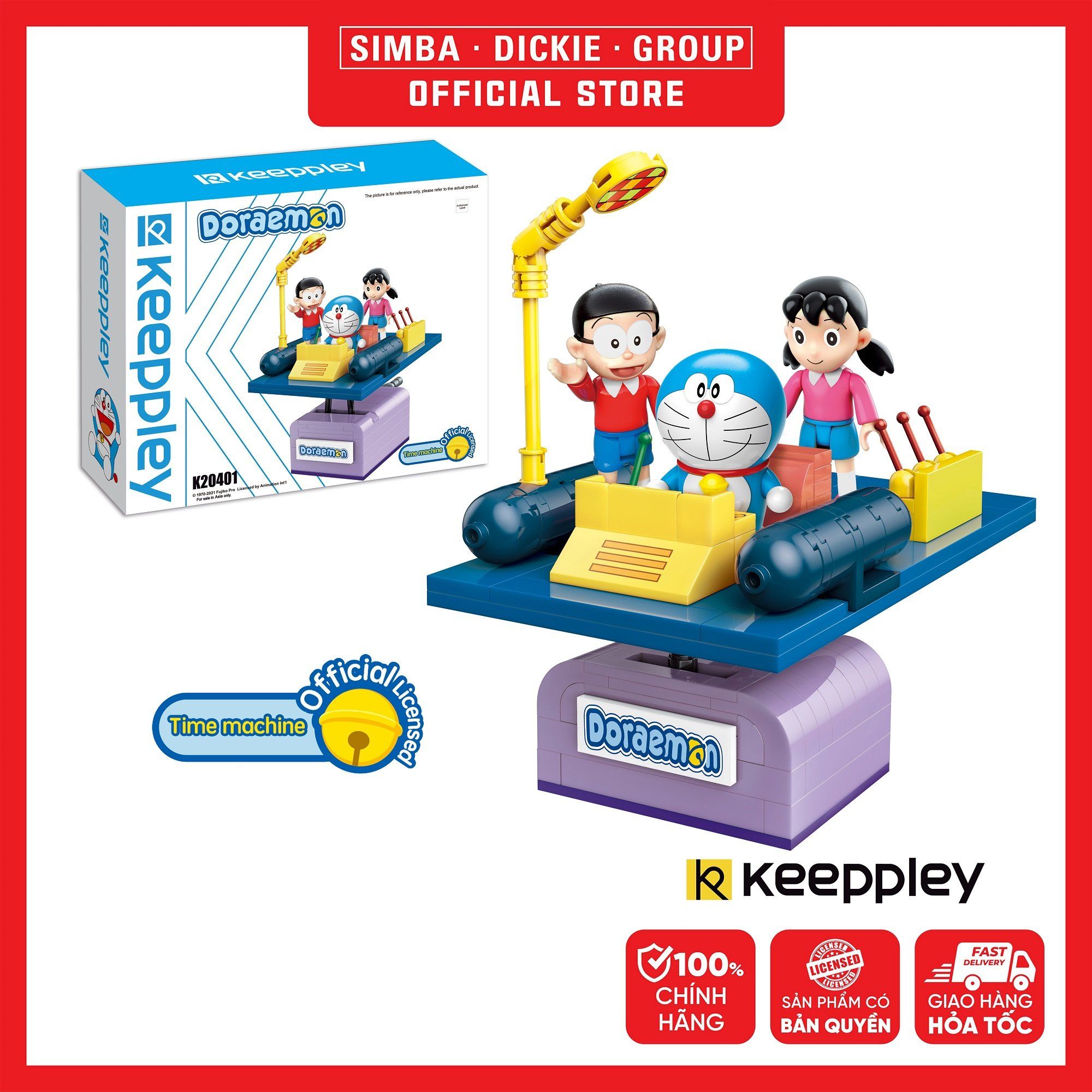 Đồ Chơi Lắp Ráp KEEPPLEY Doraemon Time Machine K20401