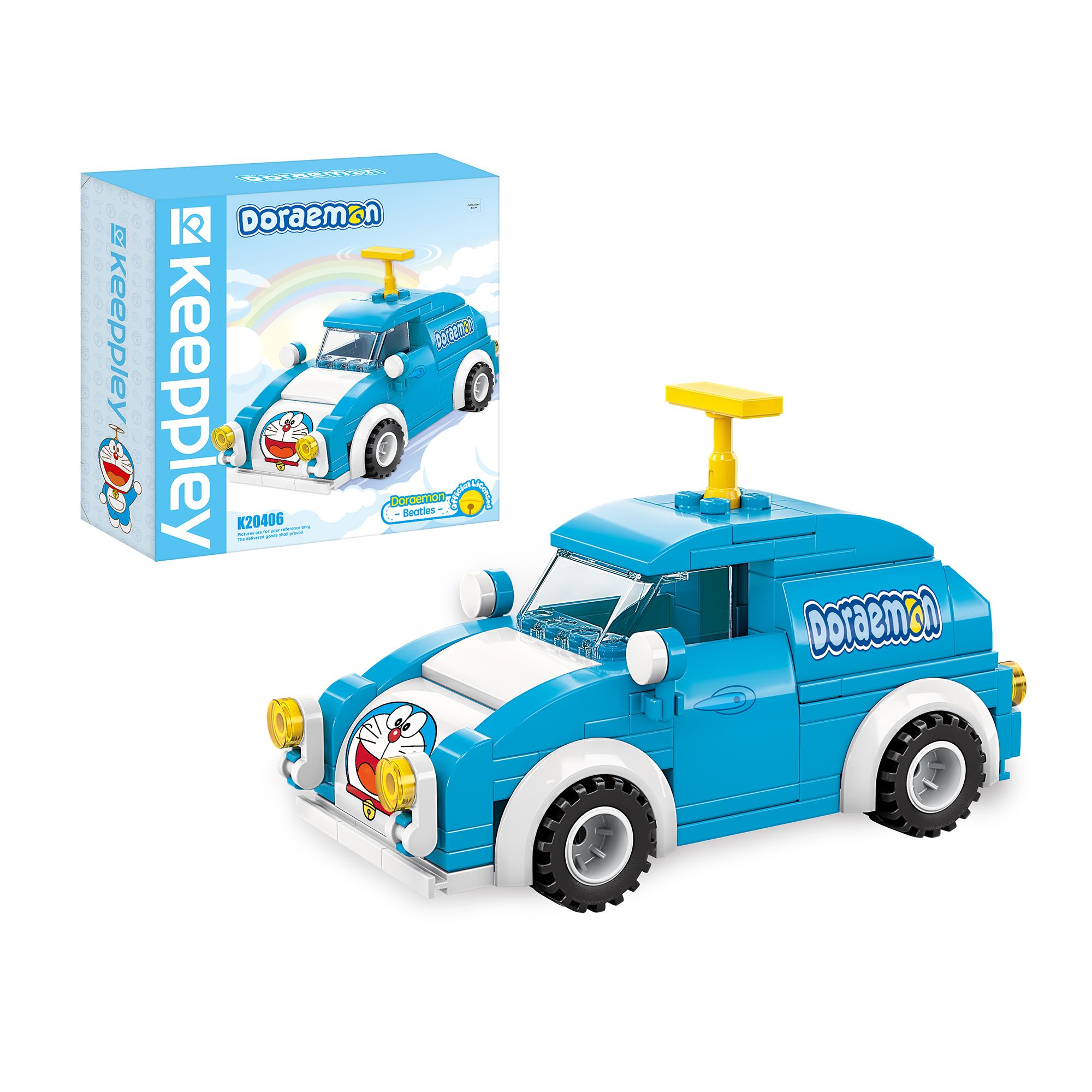Đồ Chơi Lắp Ráp KEEPPLEY Doraemon Mini Car Beetle K20406