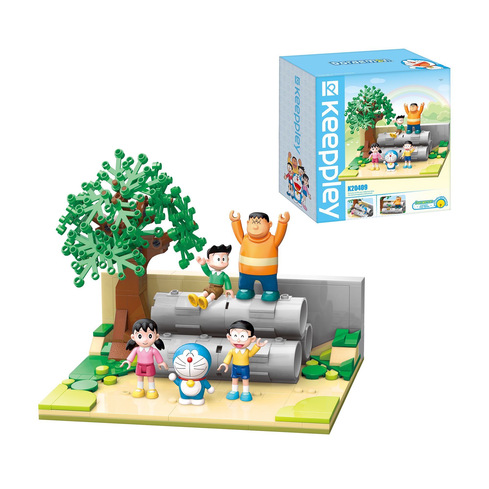 Đồ Chơi Lắp Ráp KEEPPLEY Doraemon Cement Pipe Lot Playground K20409