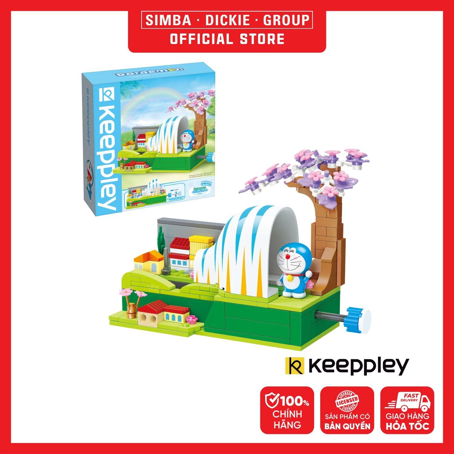 Đồ Chơi Lắp Ráp KEEPPLEY Doraemon Gulliver Tunnel K20417 - Đường Hầm Thu Nhỏ Building Block