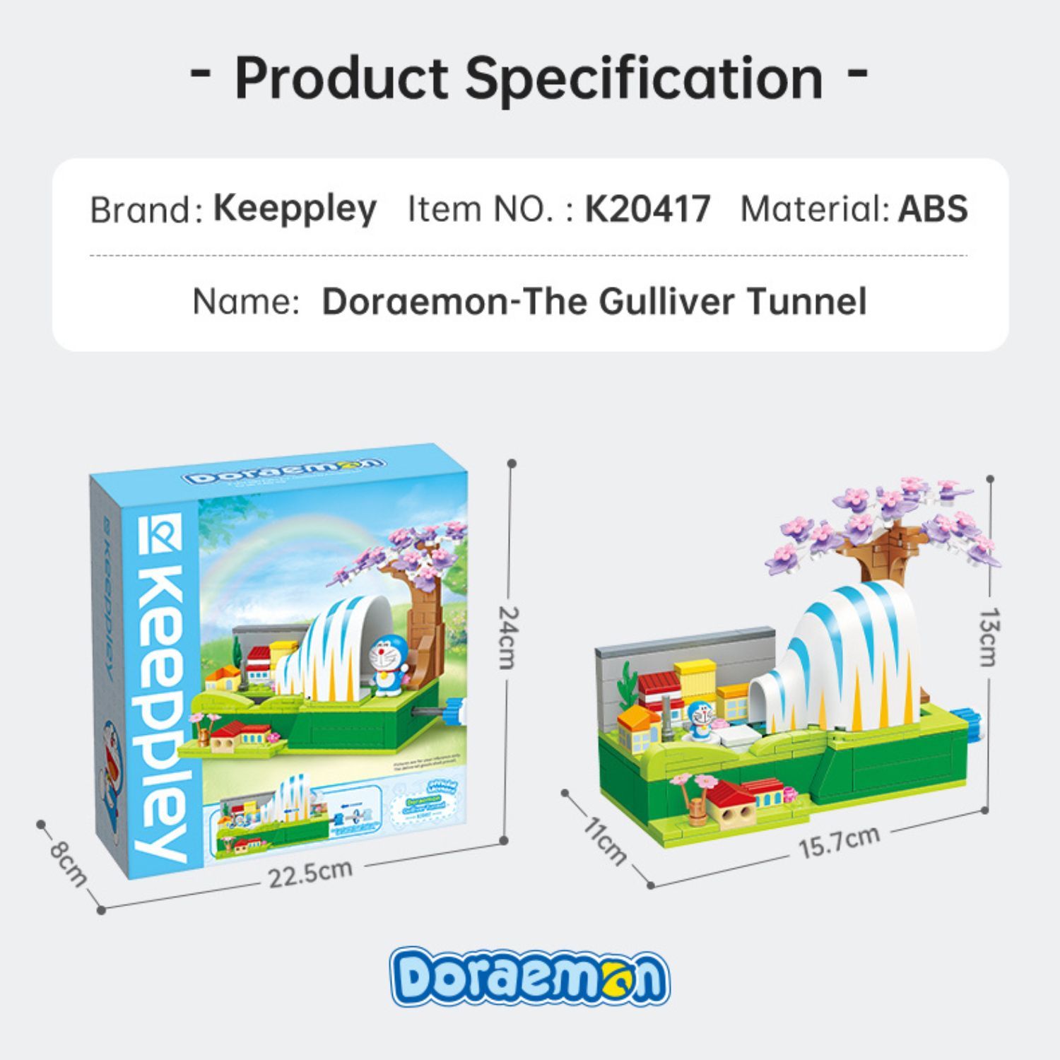 Đồ Chơi Lắp Ráp KEEPPLEY Doraemon Gulliver Tunnel K20417 - Đường Hầm Thu Nhỏ Building Block