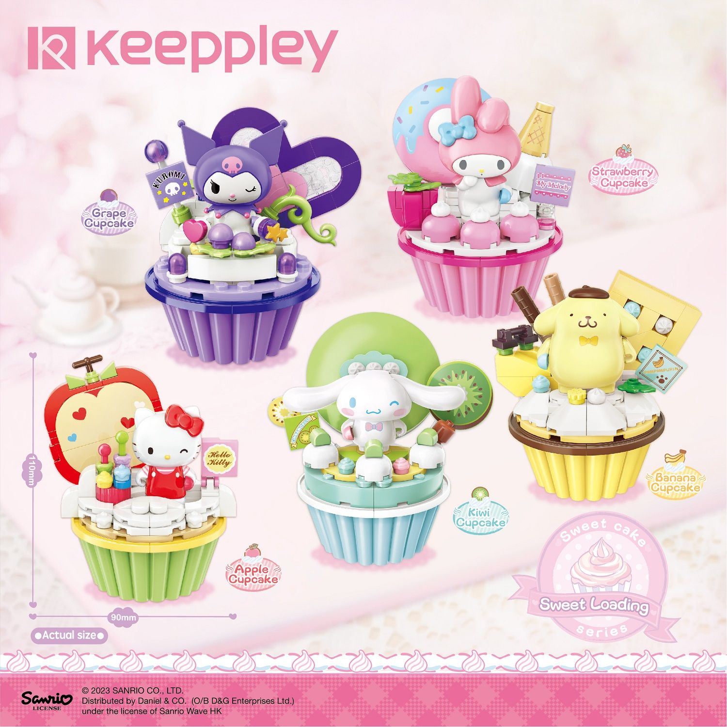 Đồ Chơi Lắp Ráp KEEPPLEY Sanrio Cupcake-Hello Kitty K20813