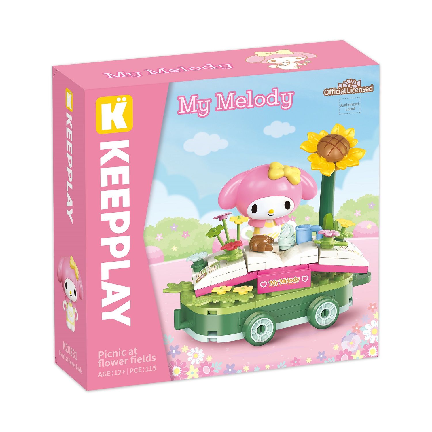 Đồ Chơi Lắp Ráp KEEPPLEY Sanrio Picnic At Flower Fields K20831