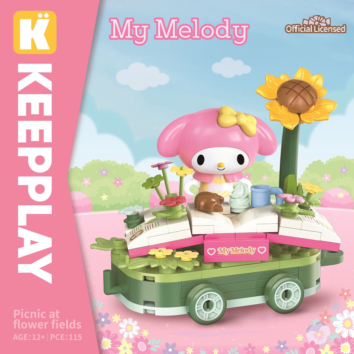 Đồ Chơi Lắp Ráp KEEPPLEY Sanrio Picnic At Flower Fields K20831