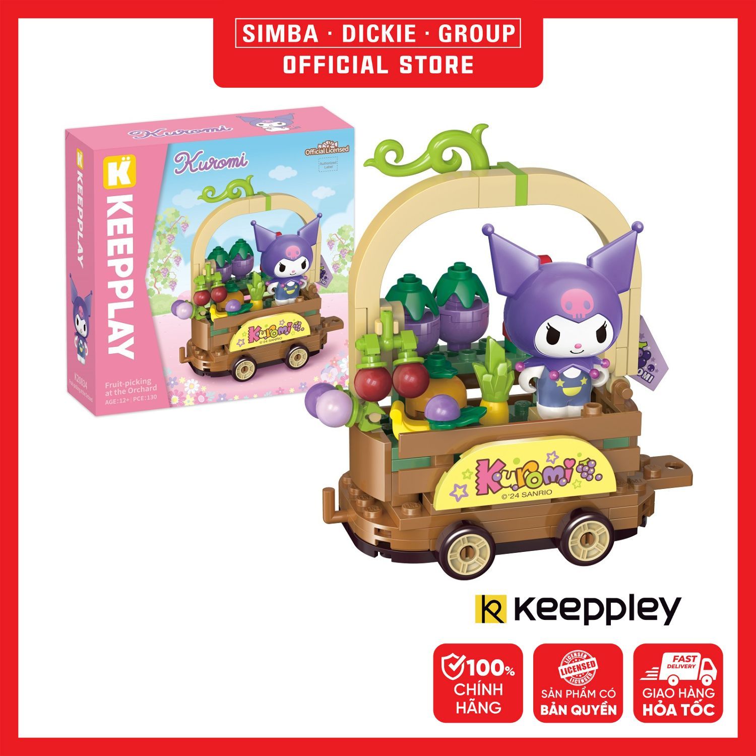 Đồ Chơi Lắp Ráp KEEPPLEY Sanrio Fruit-Picking At The Orchard K20834