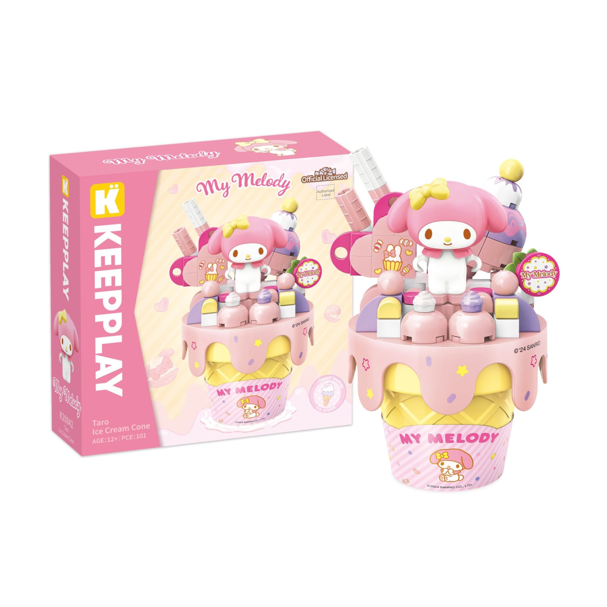 Đồ Chơi Lắp Ráp KEEPPLAY Sanrio Ice Cream Cone MELODY K20842 Building Block - Simba Toys Vietnam