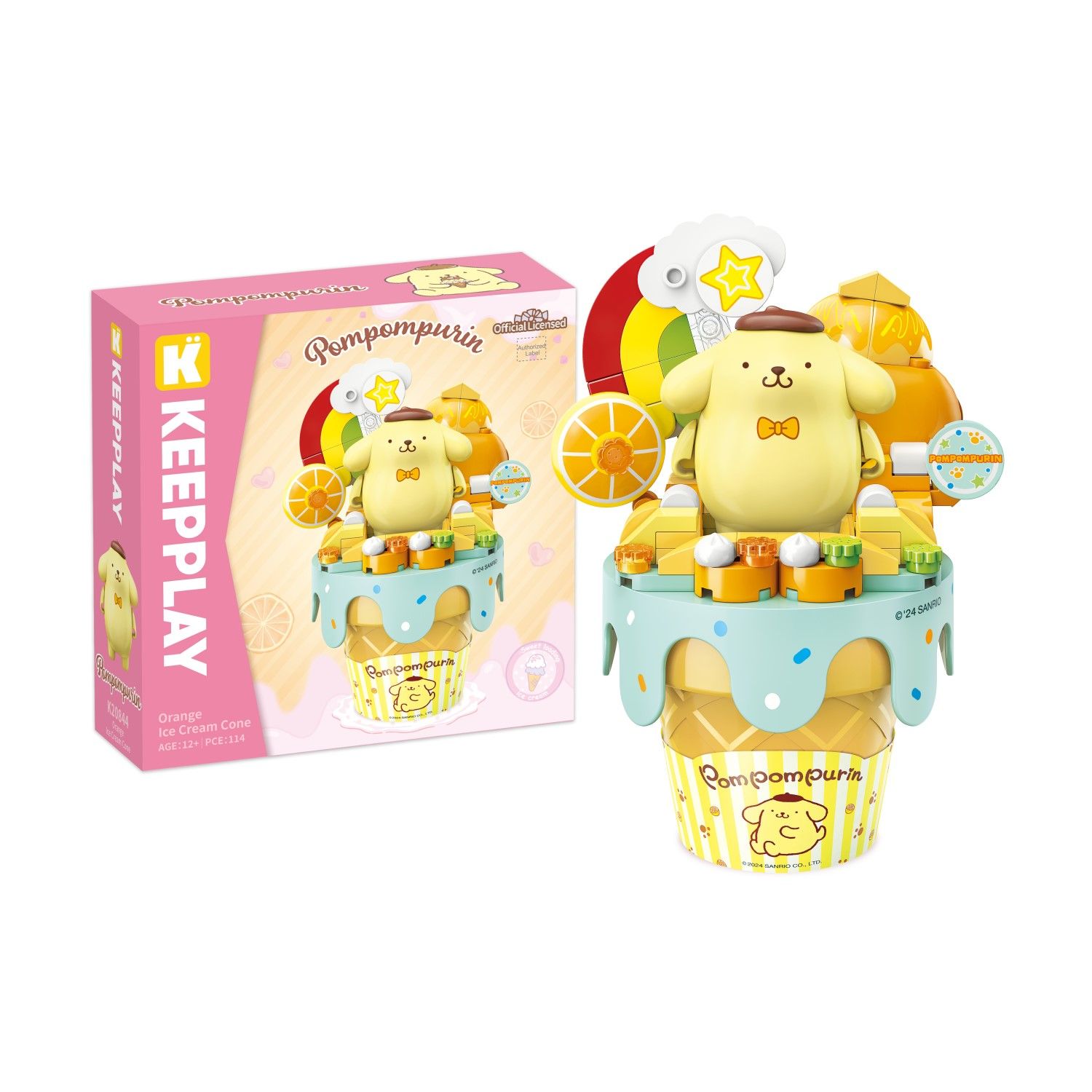 Đồ Chơi Lắp Ráp KEEPPLAY Sanrio Ice Cream Cone POMPOMPURIN K20844 Building Block - Simba Toys Vietnam