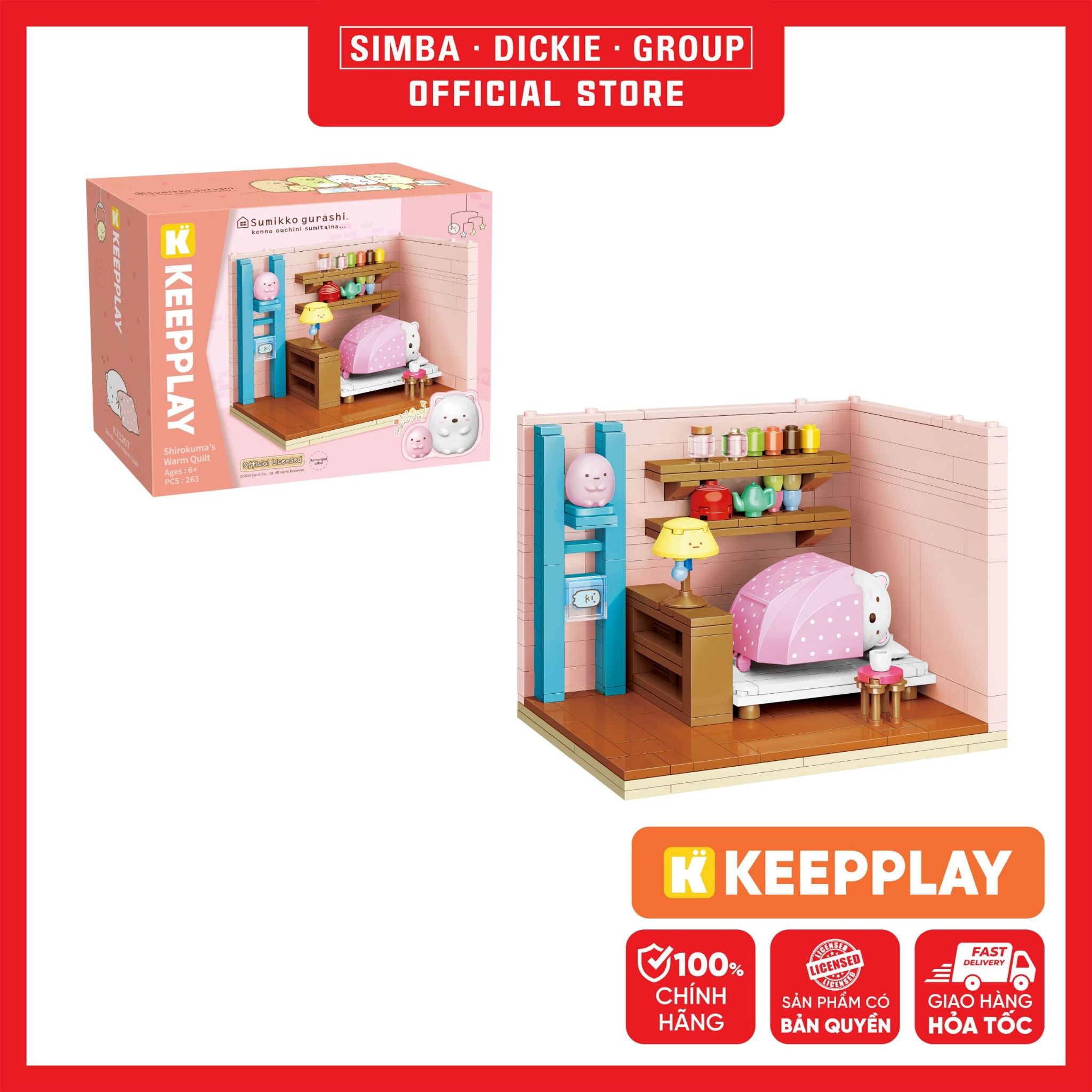 Đồ Chơi Lắp Ráp Keepplay Sumikko Shirokuma's Warm Quilt K21207 - Simba Toys Vietnam