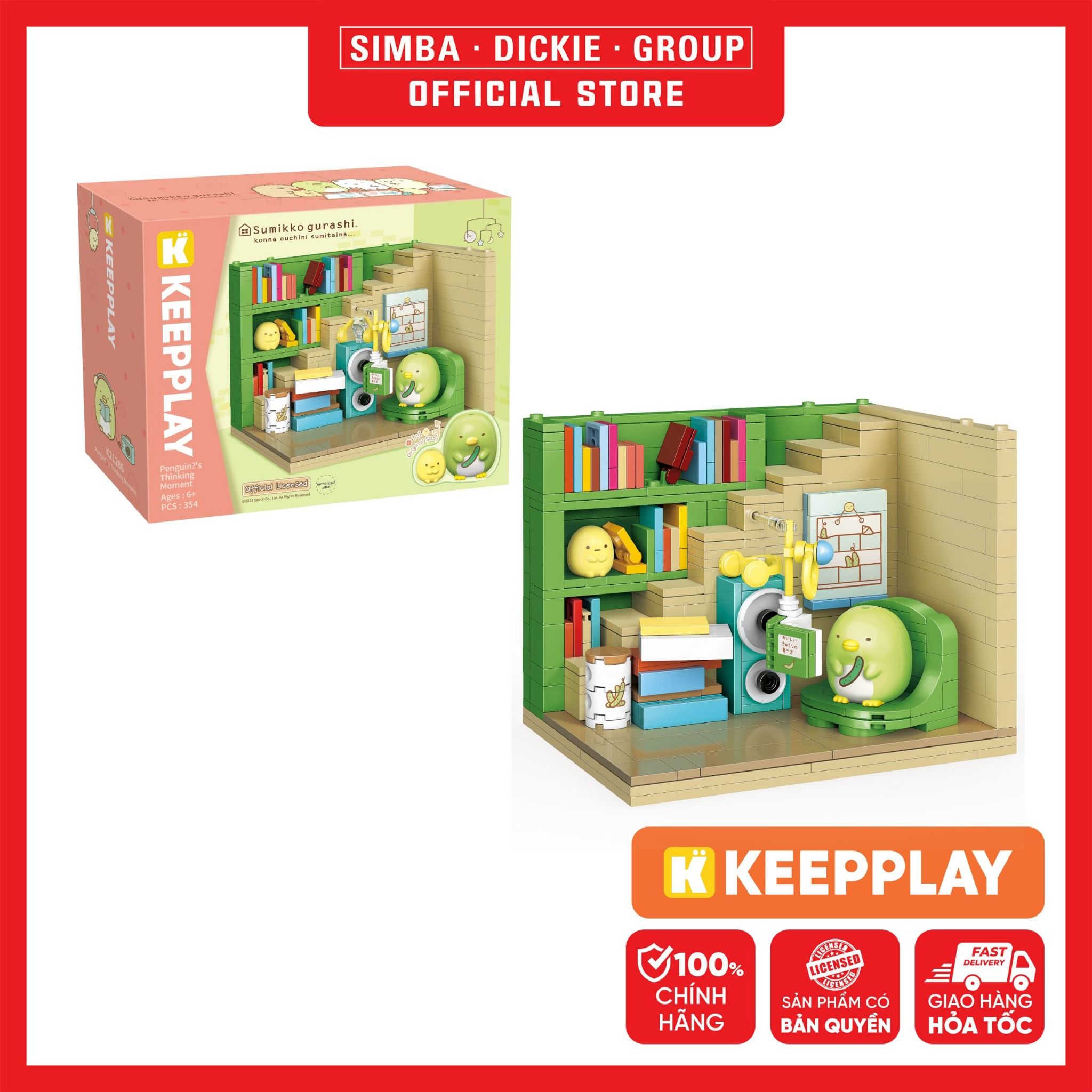 Đồ Chơi Lắp Ráp Keepplay Sumikko Penguin Thinking Moment K21208 - Simba Toys Vietnam