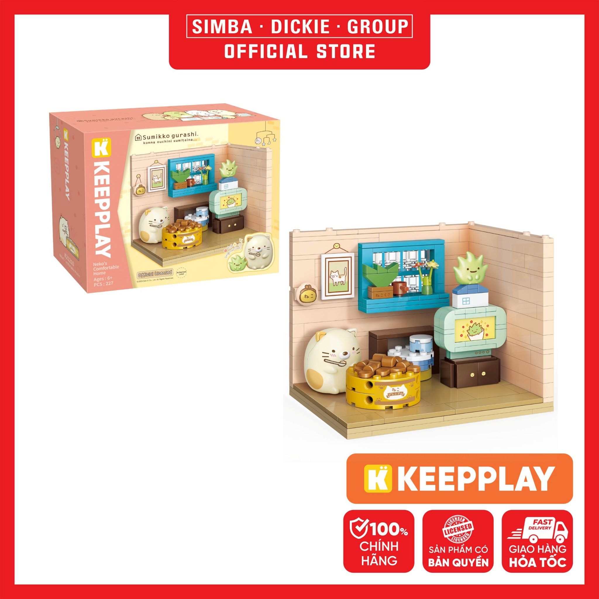 Đồ Chơi Lắp Ráp Keepplay Sumikko Neko's Comfortable Home K21210 - Simba Toys Vietnam