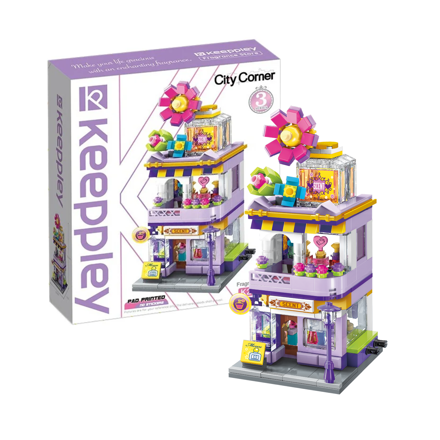 Đồ Chơi Lắp Ráp KEEPPLEY City Corner Fragrance Store Building Blocks K28003