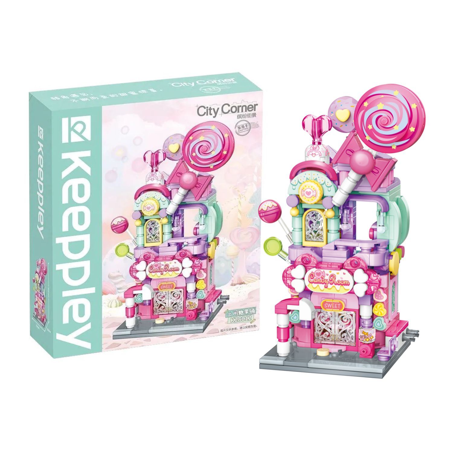 Đồ Chơi Lắp Ráp KEEPPLEY City Corner Sky Candy Shop Building Blocks K28012