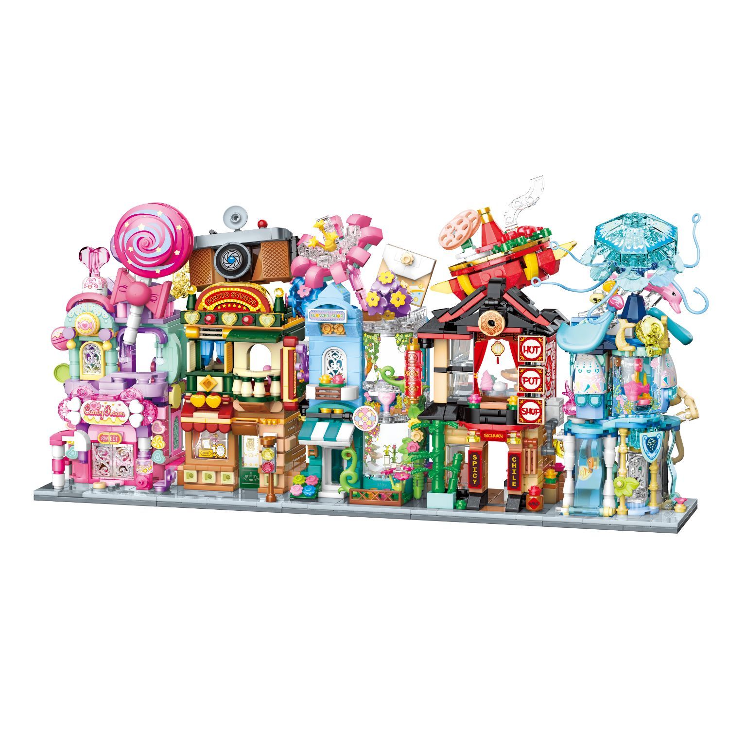 Đồ Chơi Lắp Ráp KEEPPLEY City Corner Sky Candy Shop Building Blocks K28012